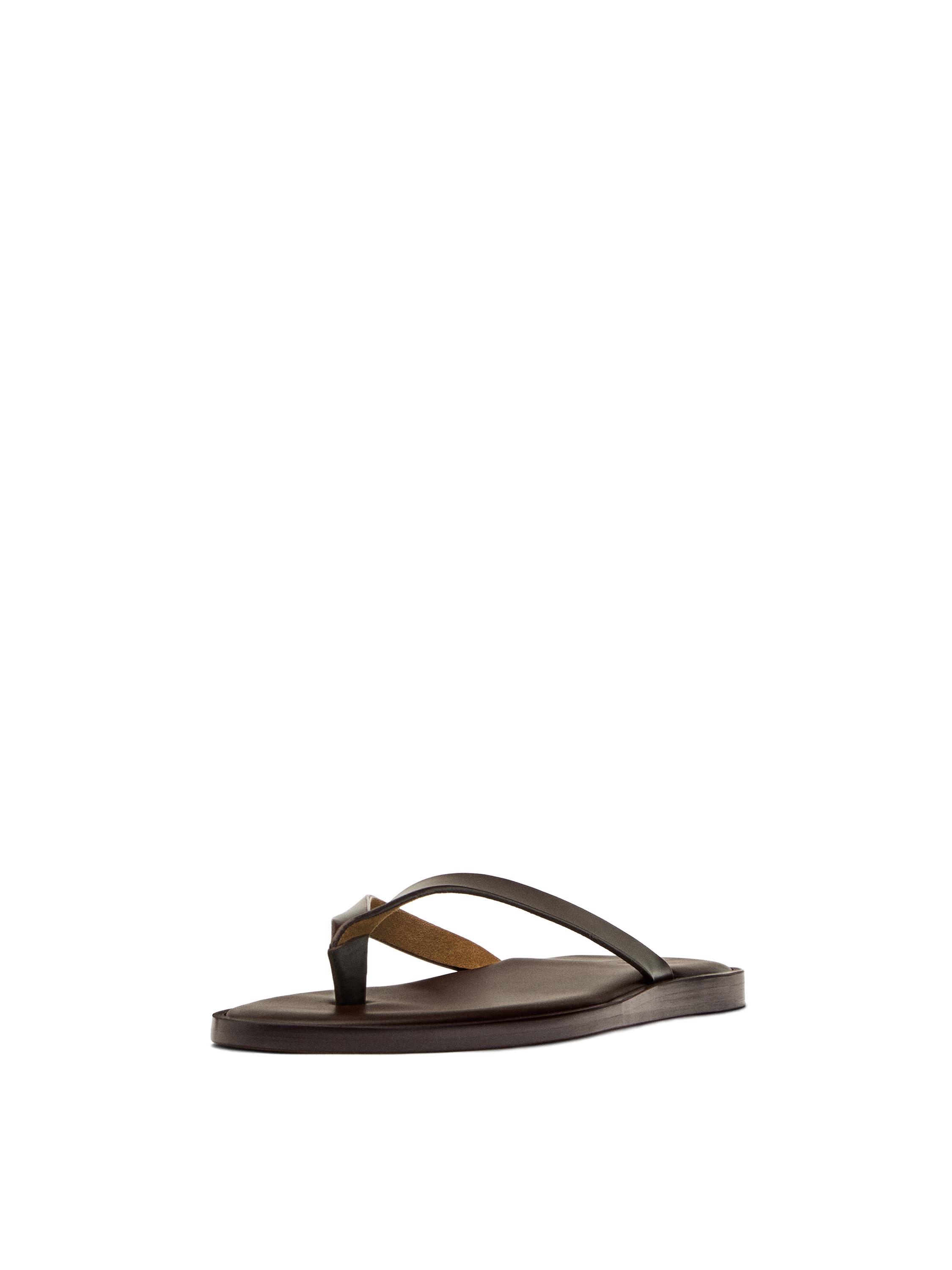 Nappa sandals with toe divider - Limited Edition — BROWN