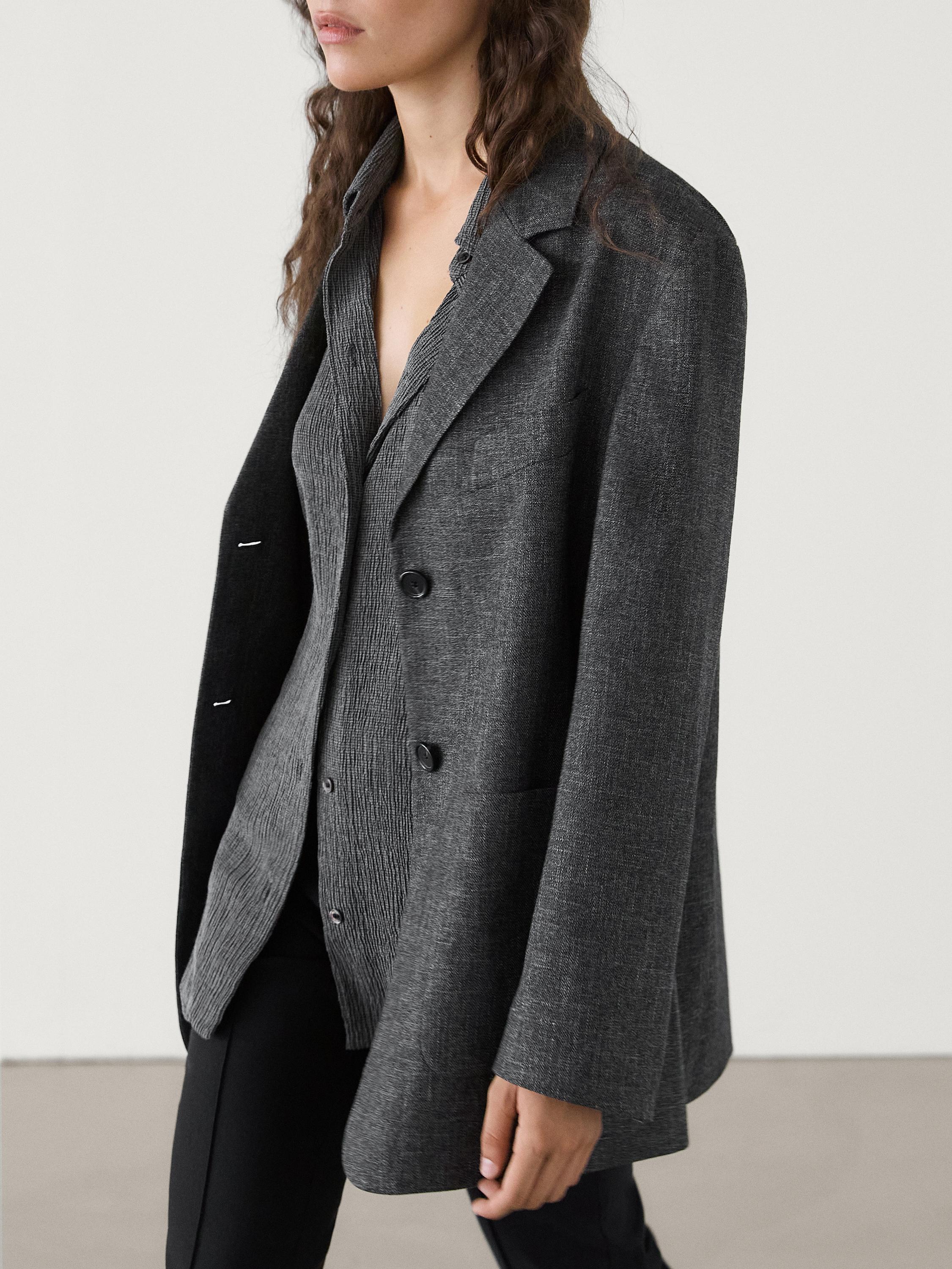 Blazers gris pour femmes Massimo Dutti