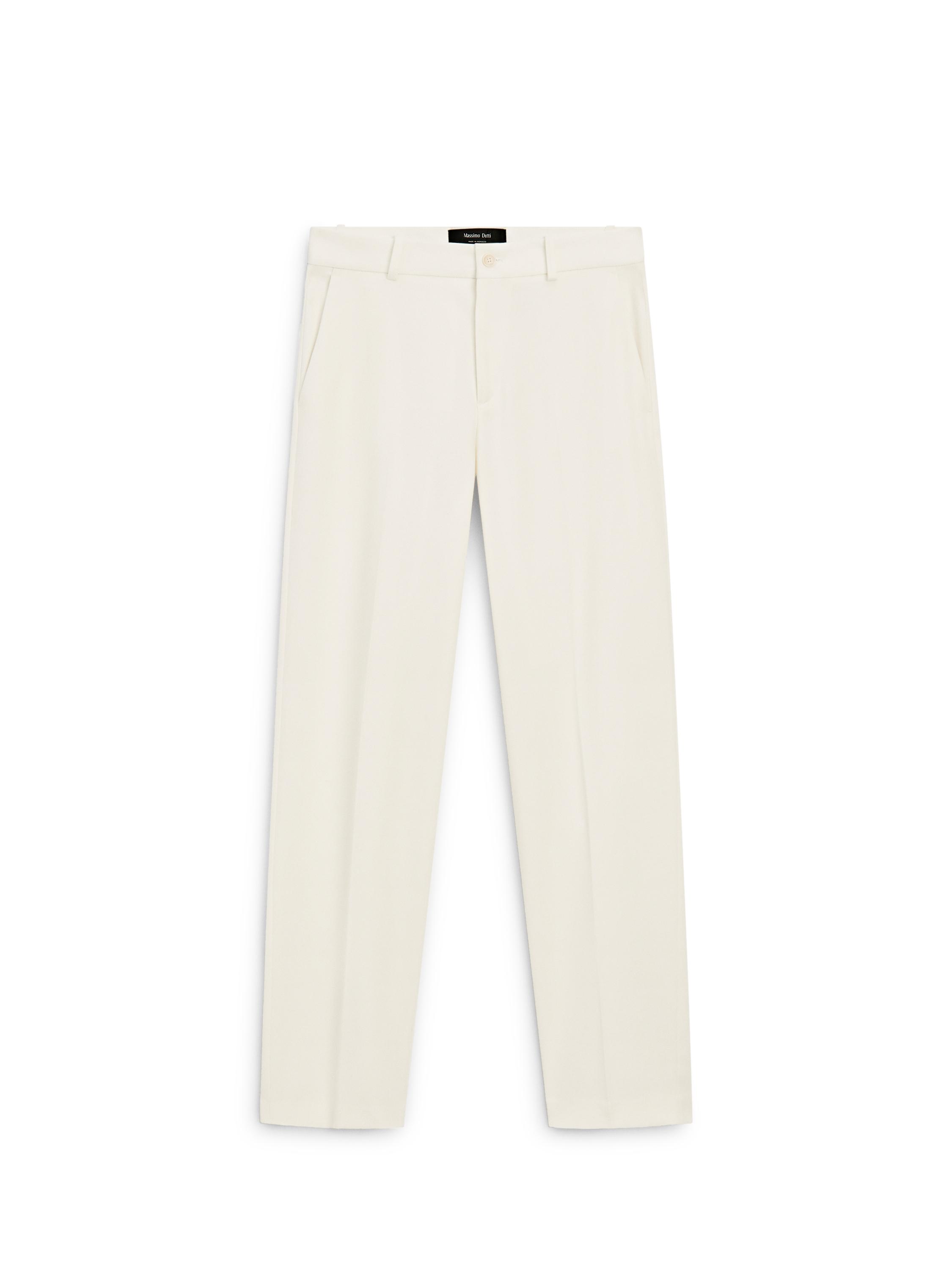Straight-leg flowing trousers — CREAM