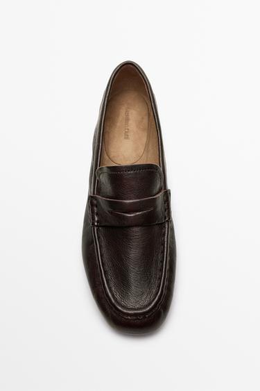 Soft leather penny loafer — BROWN 5