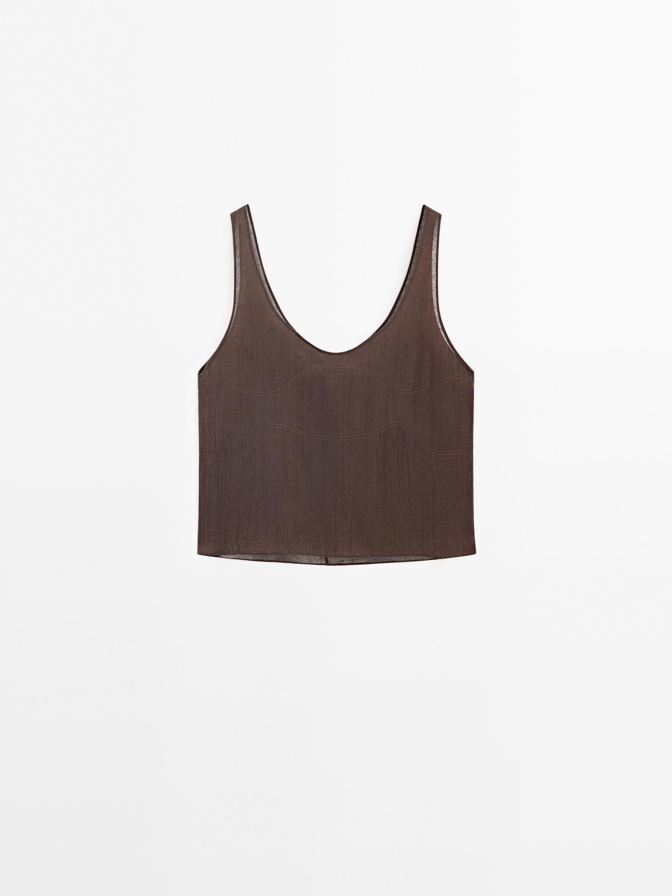 Lightweight top with ties