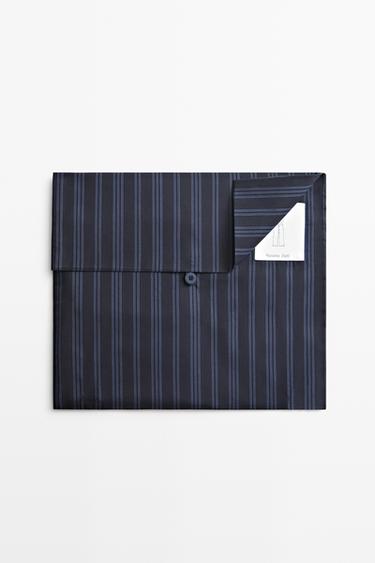 Short sleeve pyjama top and striped trousers — NAVY BLUE 5