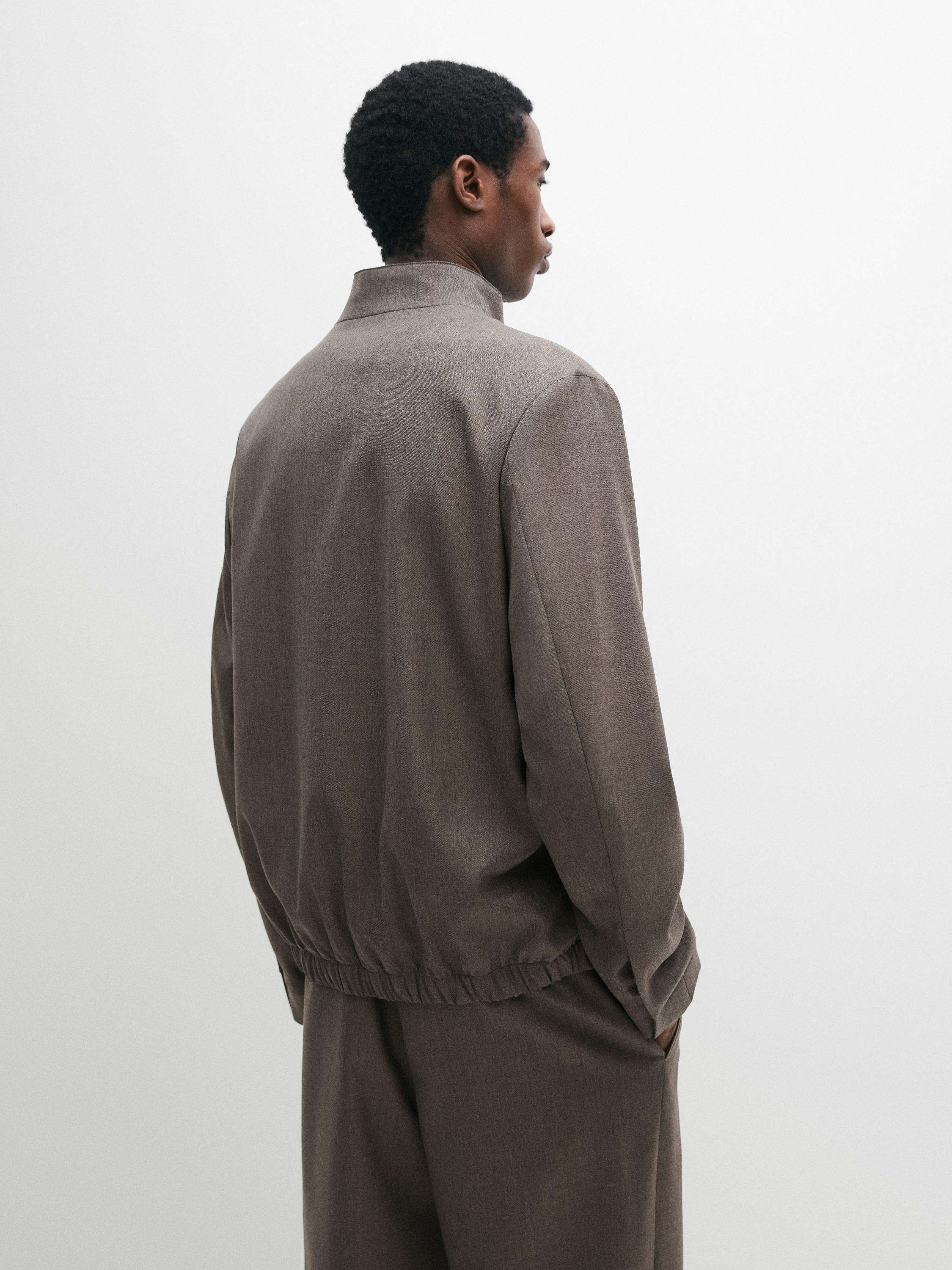 Cool wool blend jacket — MEDIUM ECRU