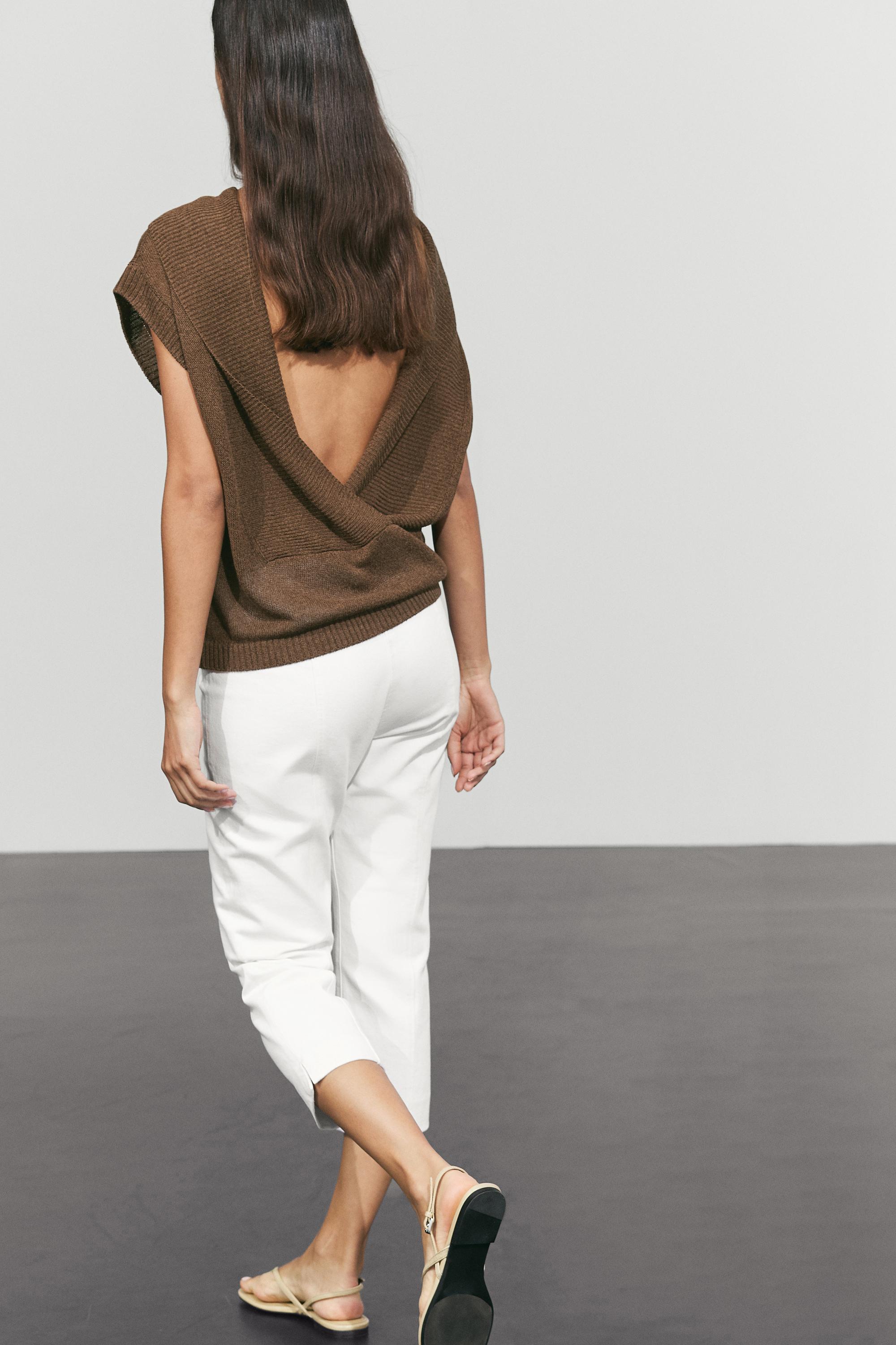 Cross-back knit sweater - thumbnail 5