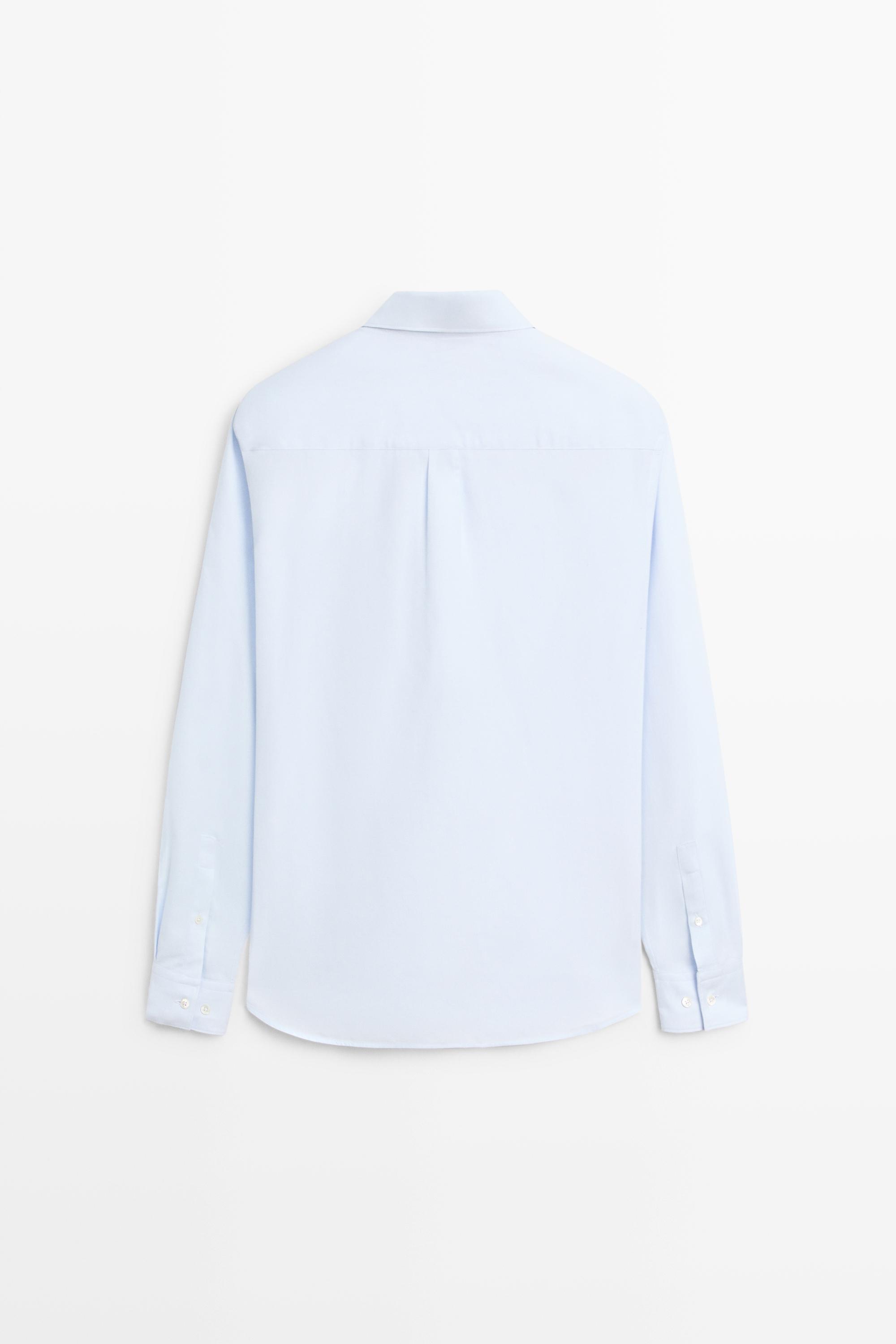 100% cotton regular fit shirt — Sky blue