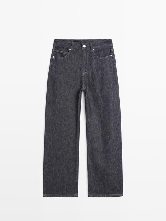 Yüksek bel barrel fit jean