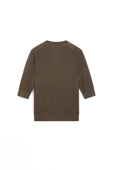 100% wool knit sweater - LIMITED EDITION — BROWN 7