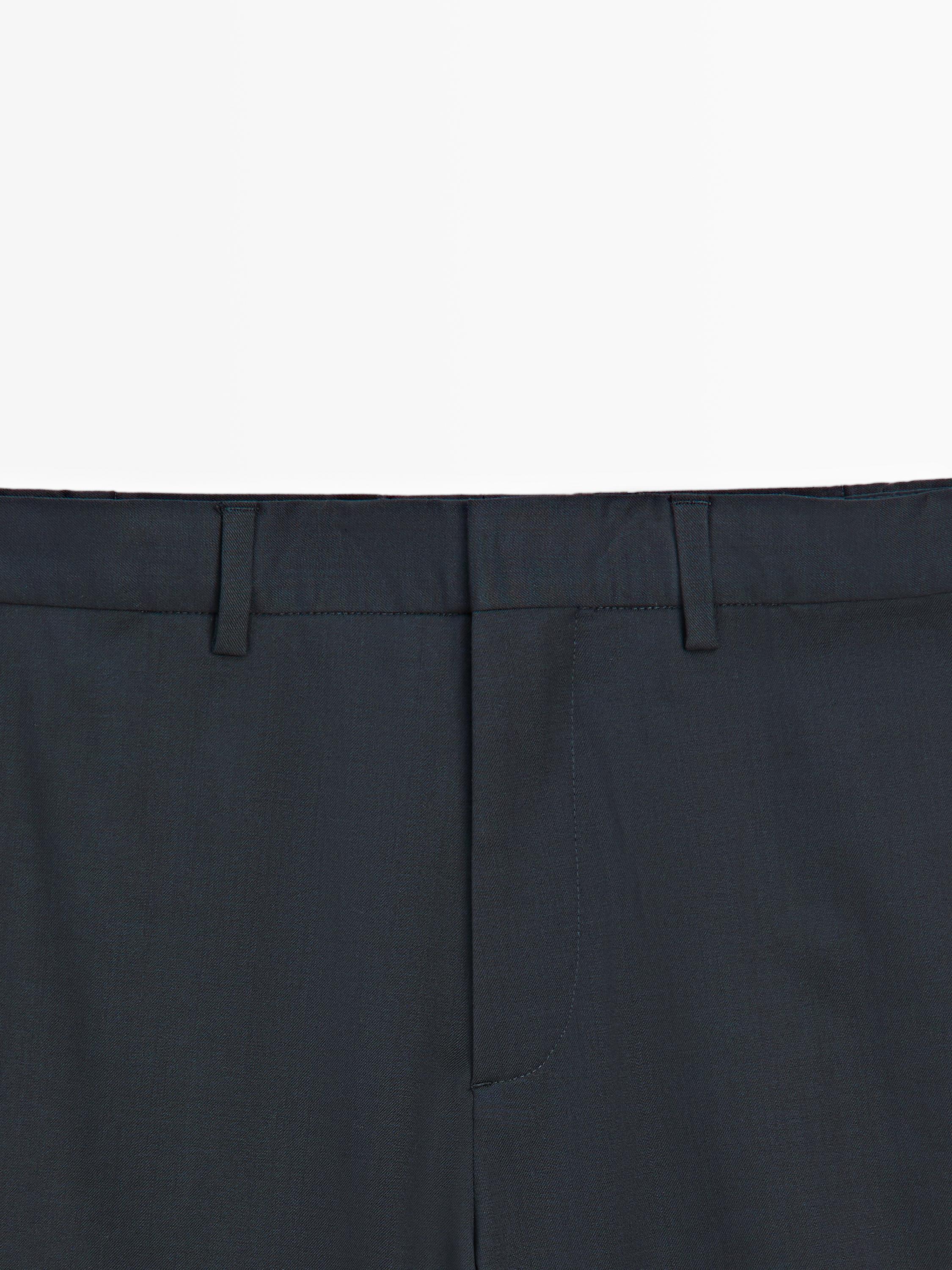 Wool blend trousers