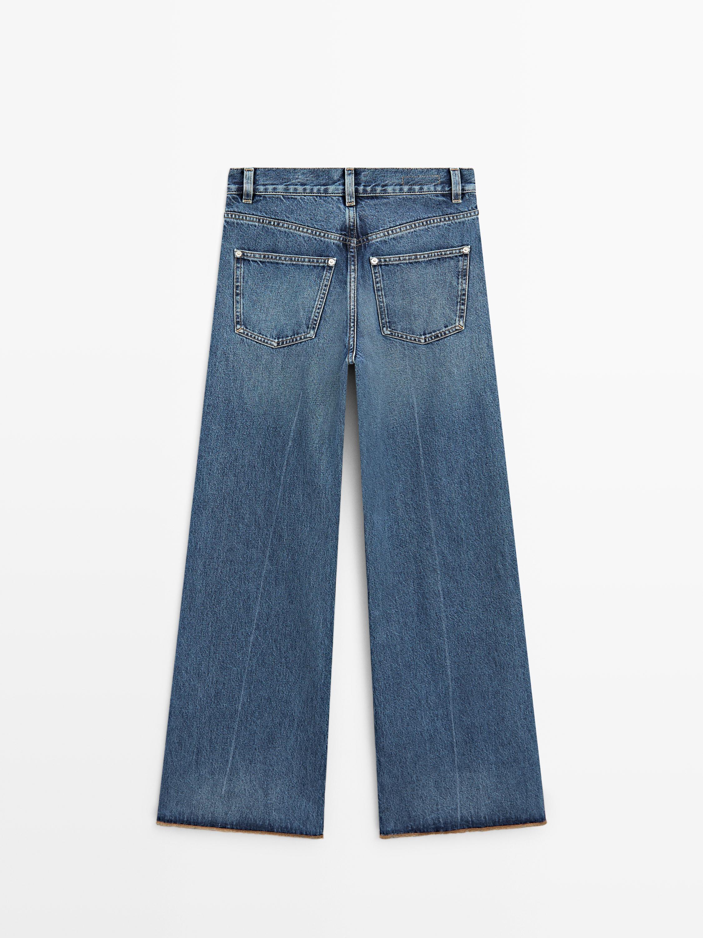 High-waist palazzo jeans