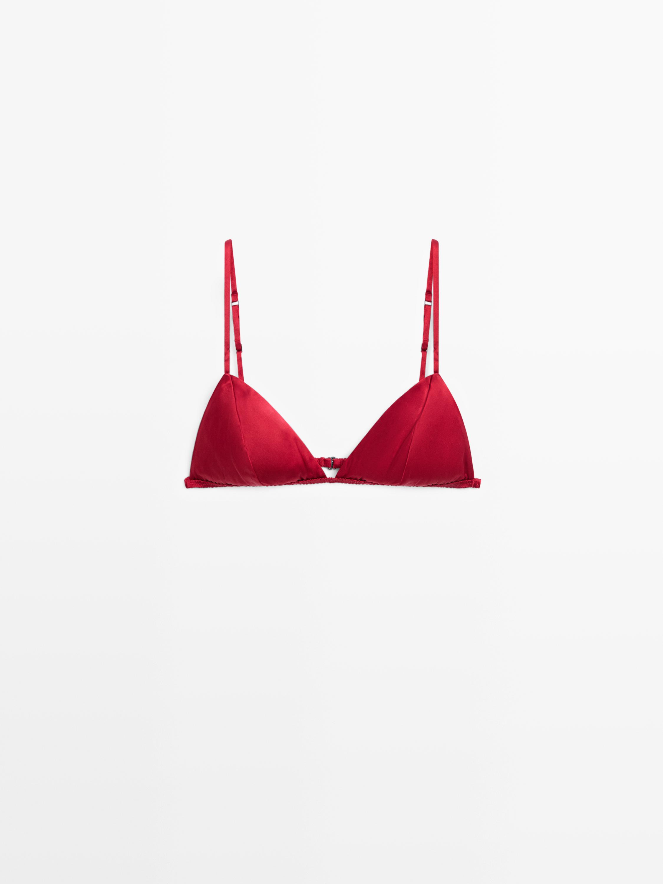Silk triangle top