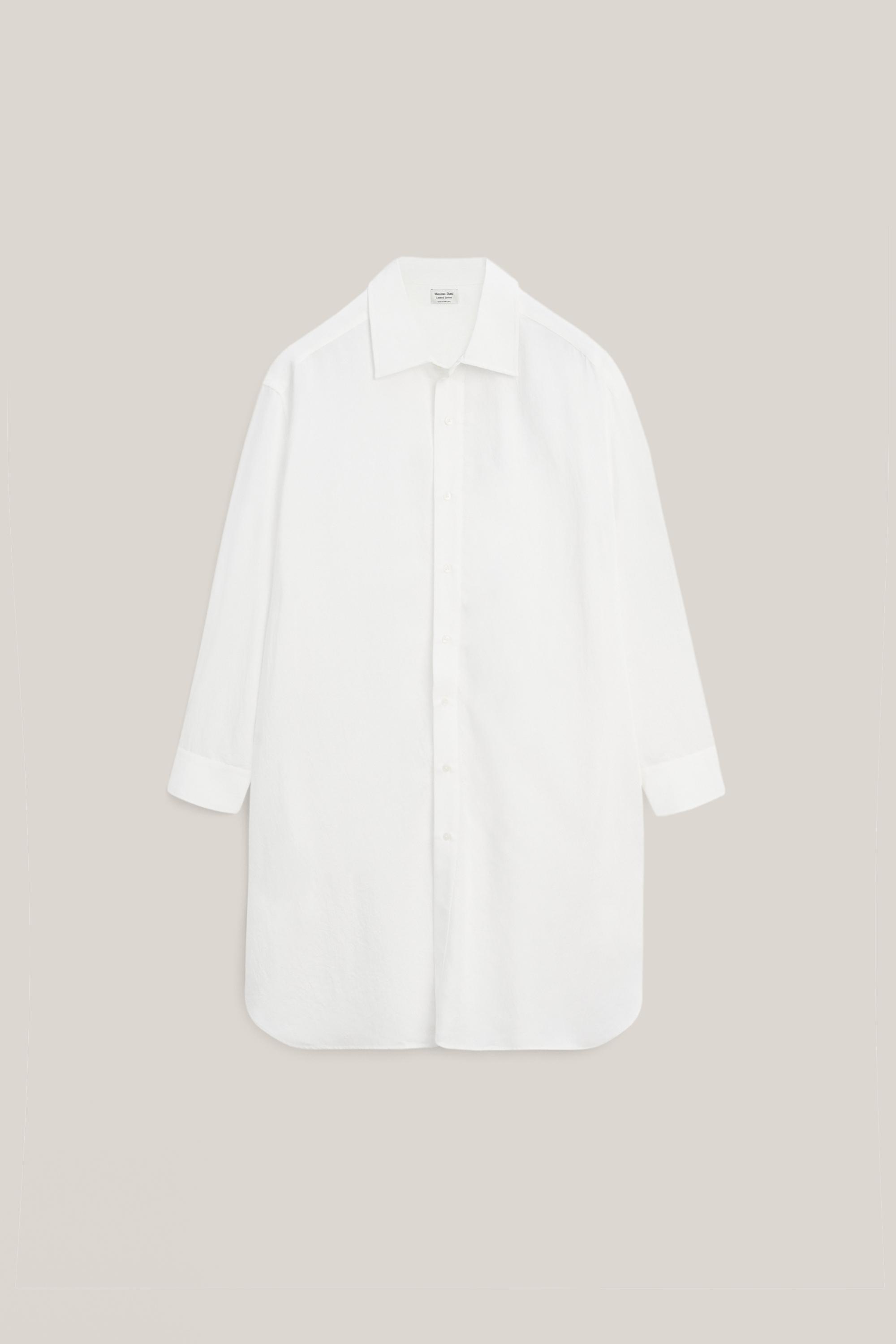 Long flowing 100% cotton shirt - LIMITED EDITION — WHITE