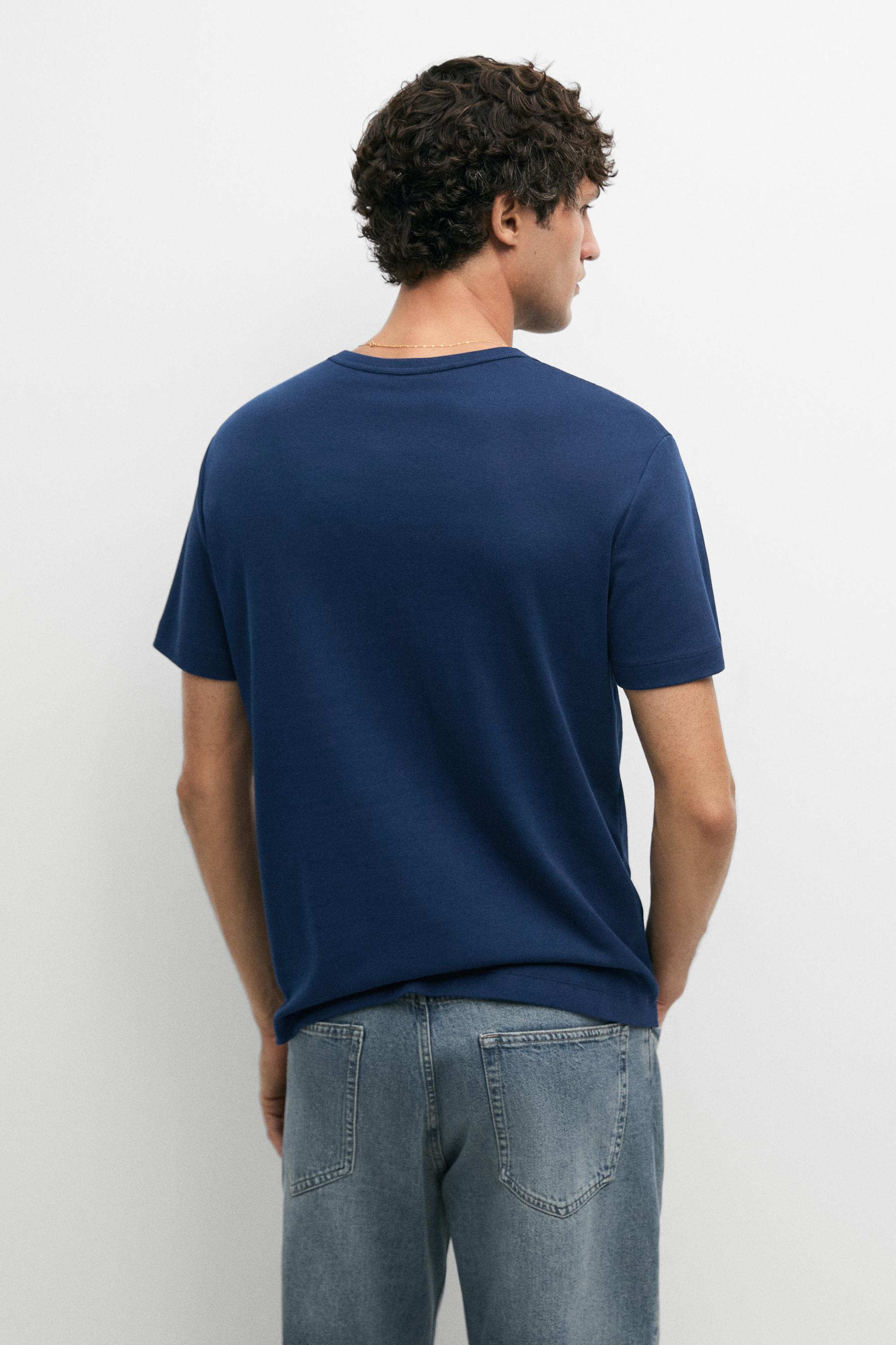 100% Cotton Short-Sleeve T-Shirt — FADED PETROL BLUE