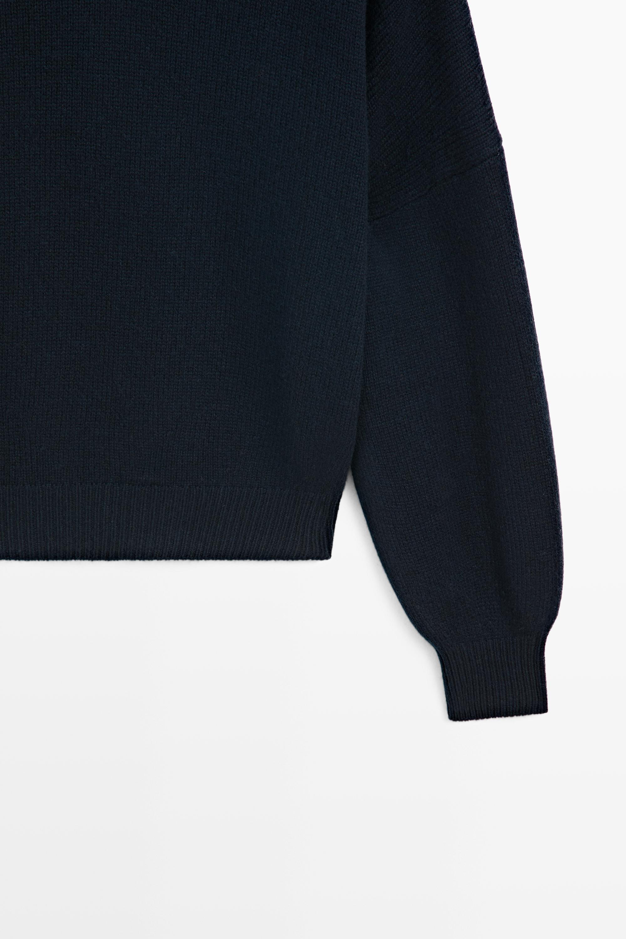Massimo Dutti %100 Yün Oversize Triko Kazak görsel 4