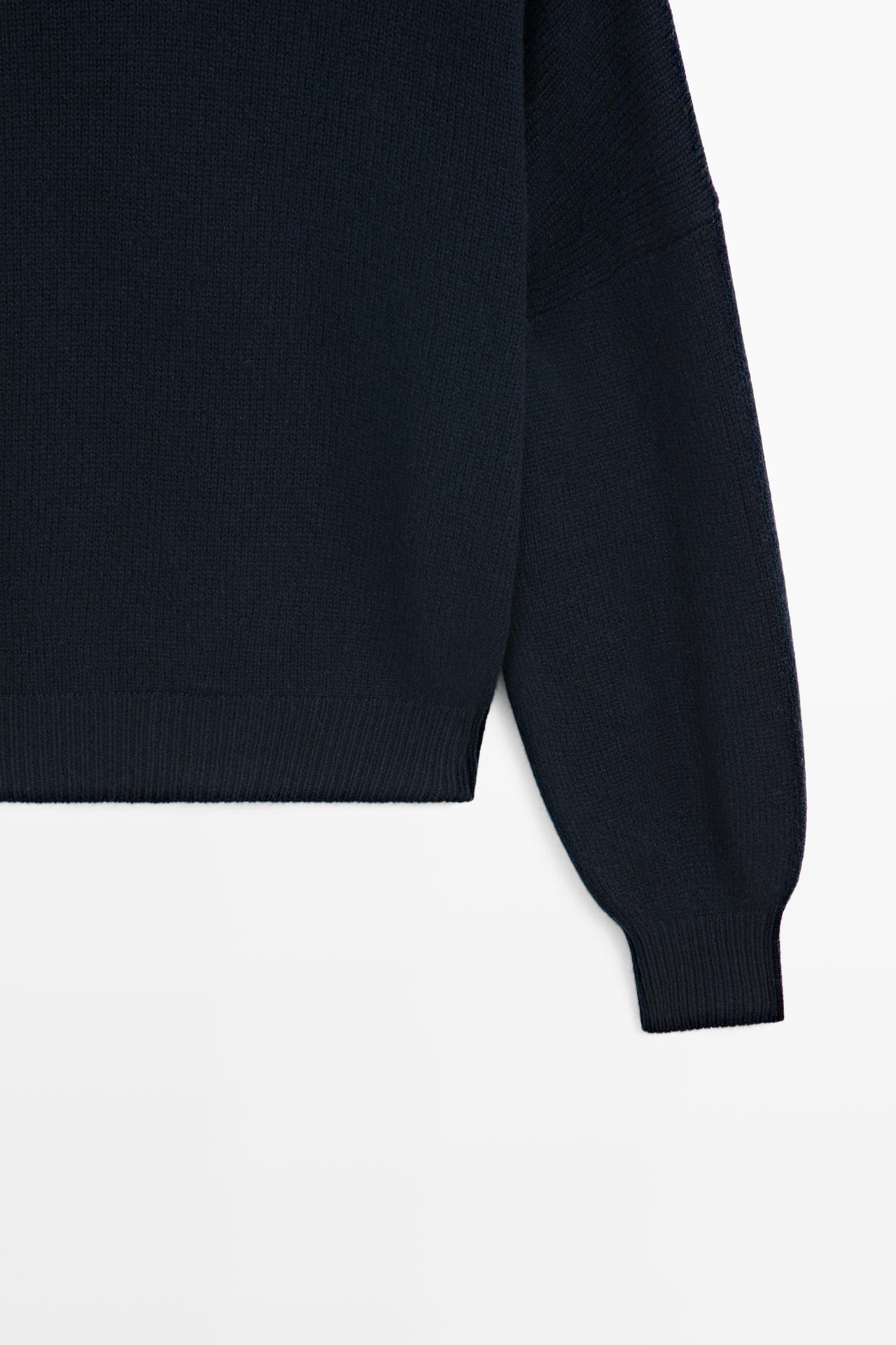 100% wool oversize knit sweater — Dark Blue