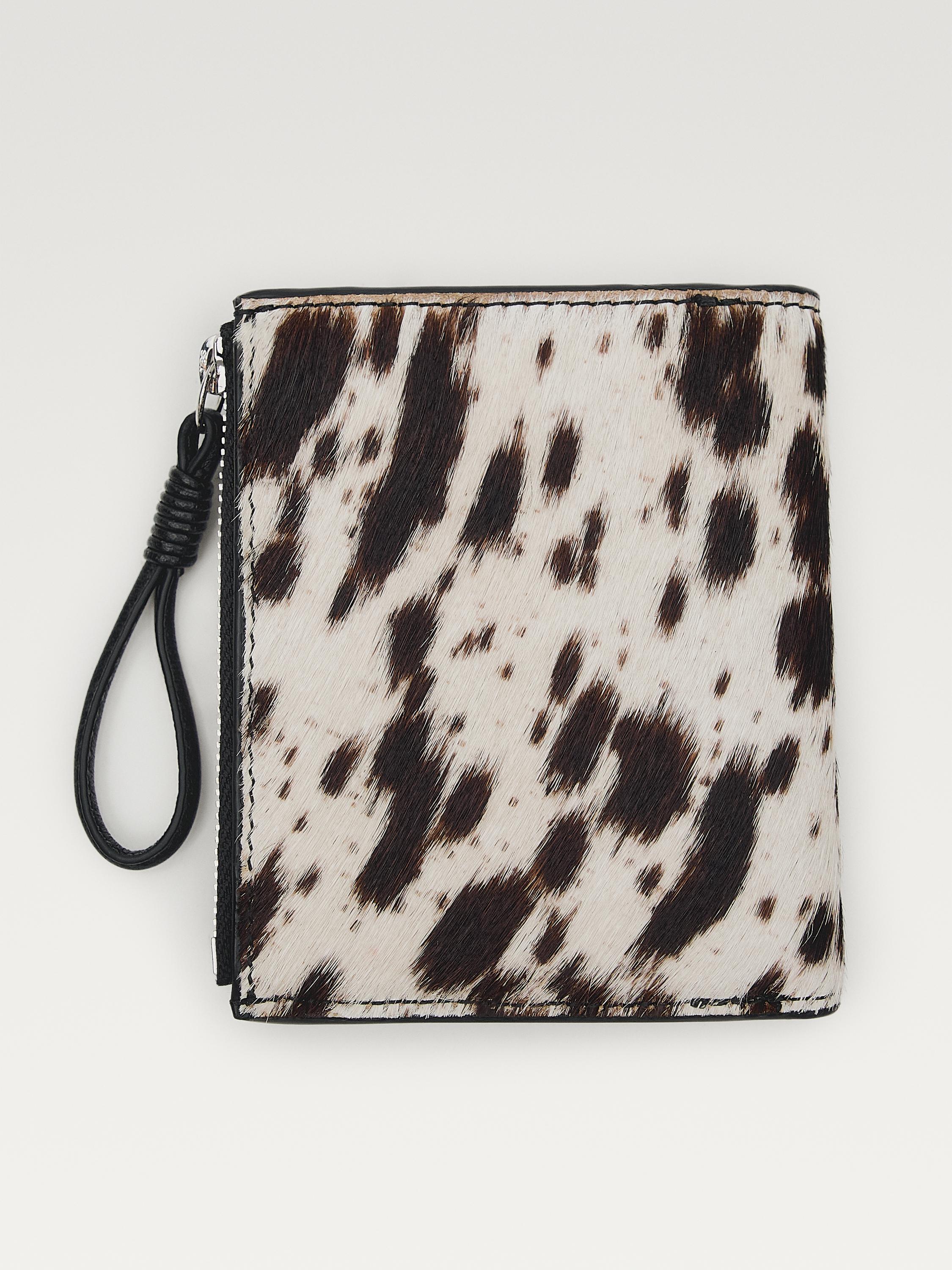 Animal print leather wallet