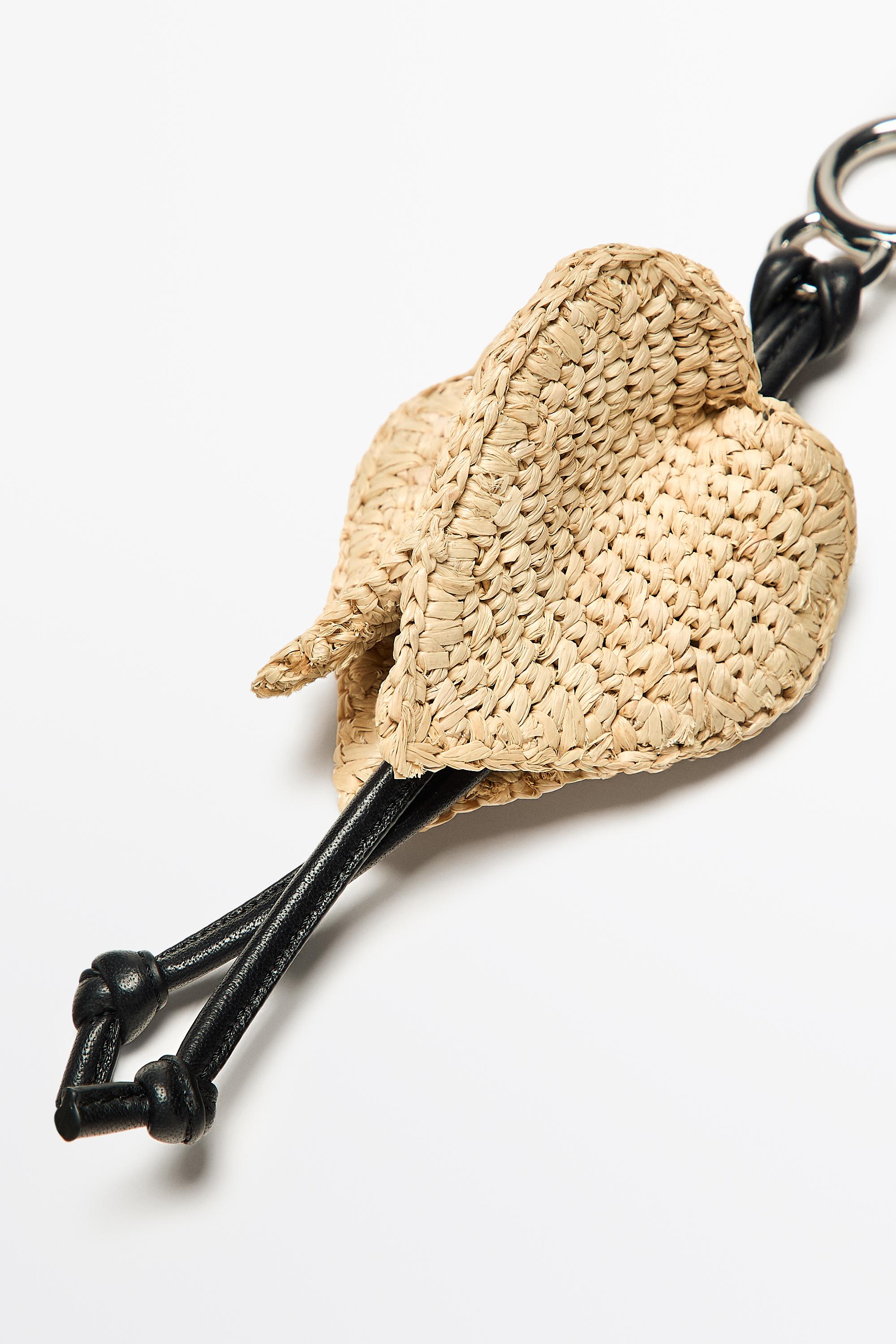 Raffia tulip charm — BEIGE
