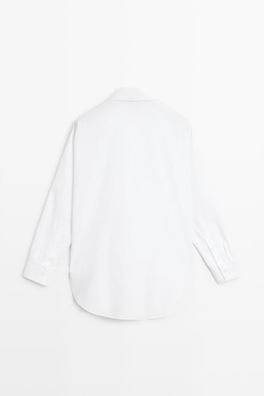 100% cotton poplin shirt — WHITE 6