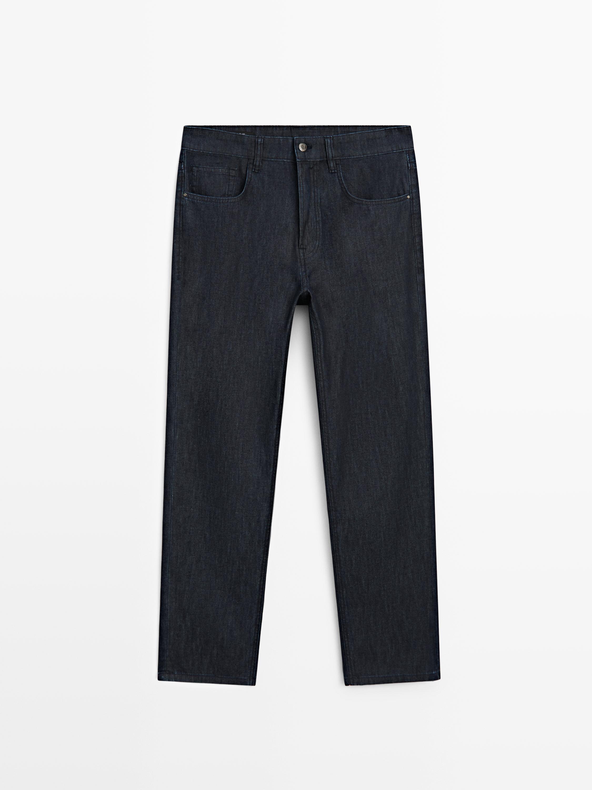 Lightweight tapered fit jeans — NAVY BLUE