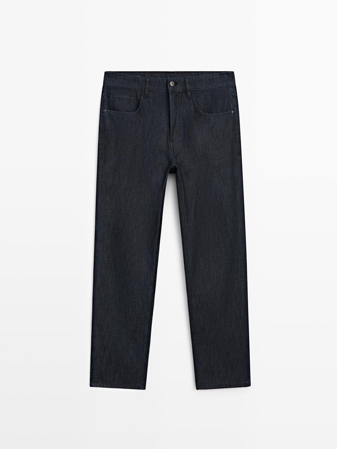 Lightweight tapered fit jeans — NAVY BLUE