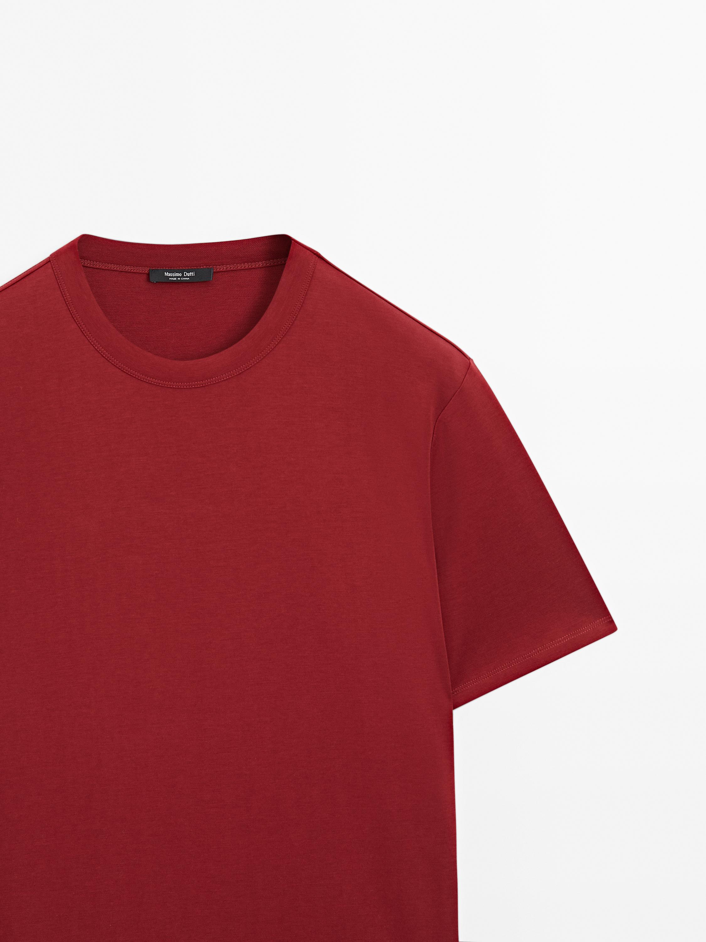 Short sleeve cotton blend T-shirt