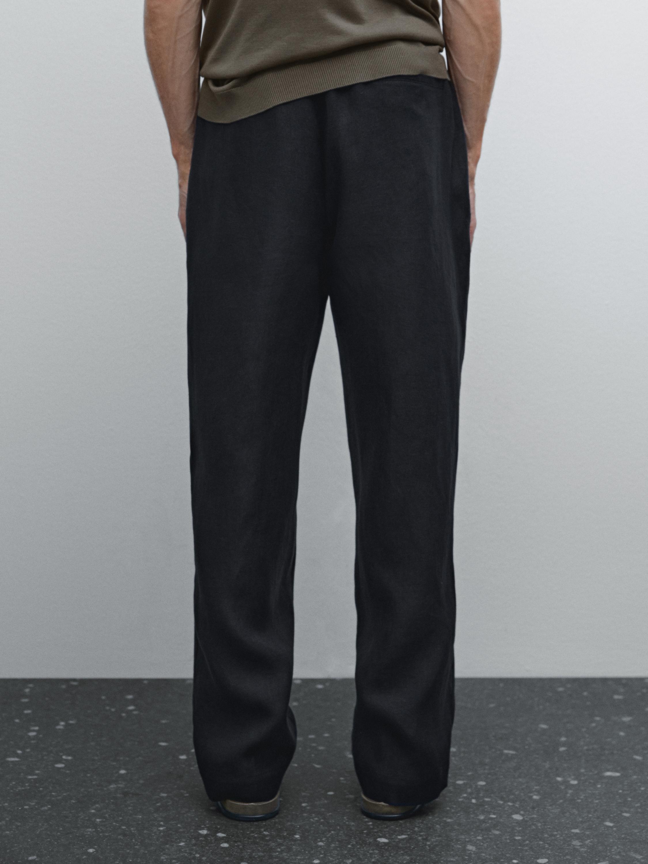100% linen trousers