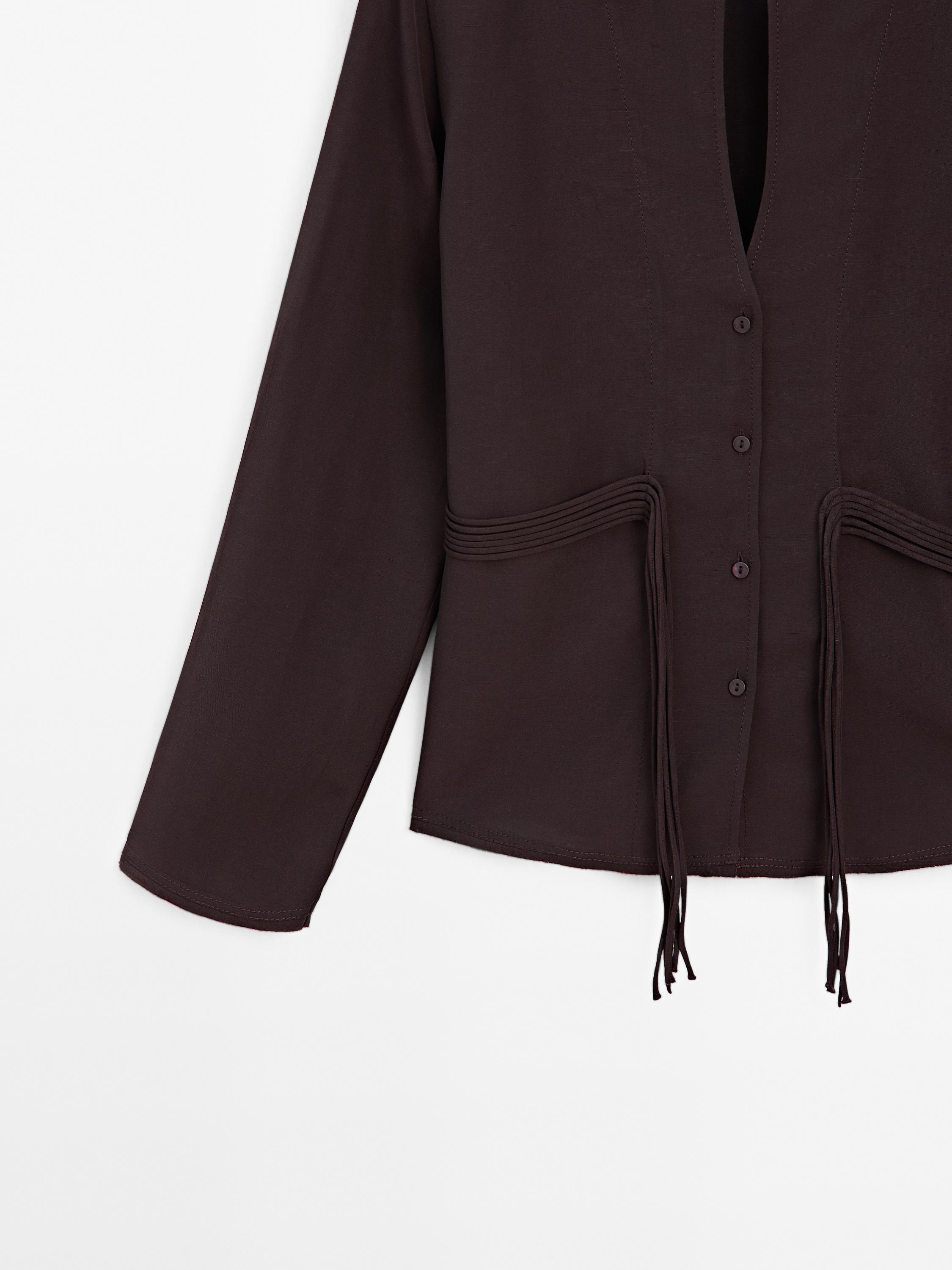 Camisa fluida detall cordes
