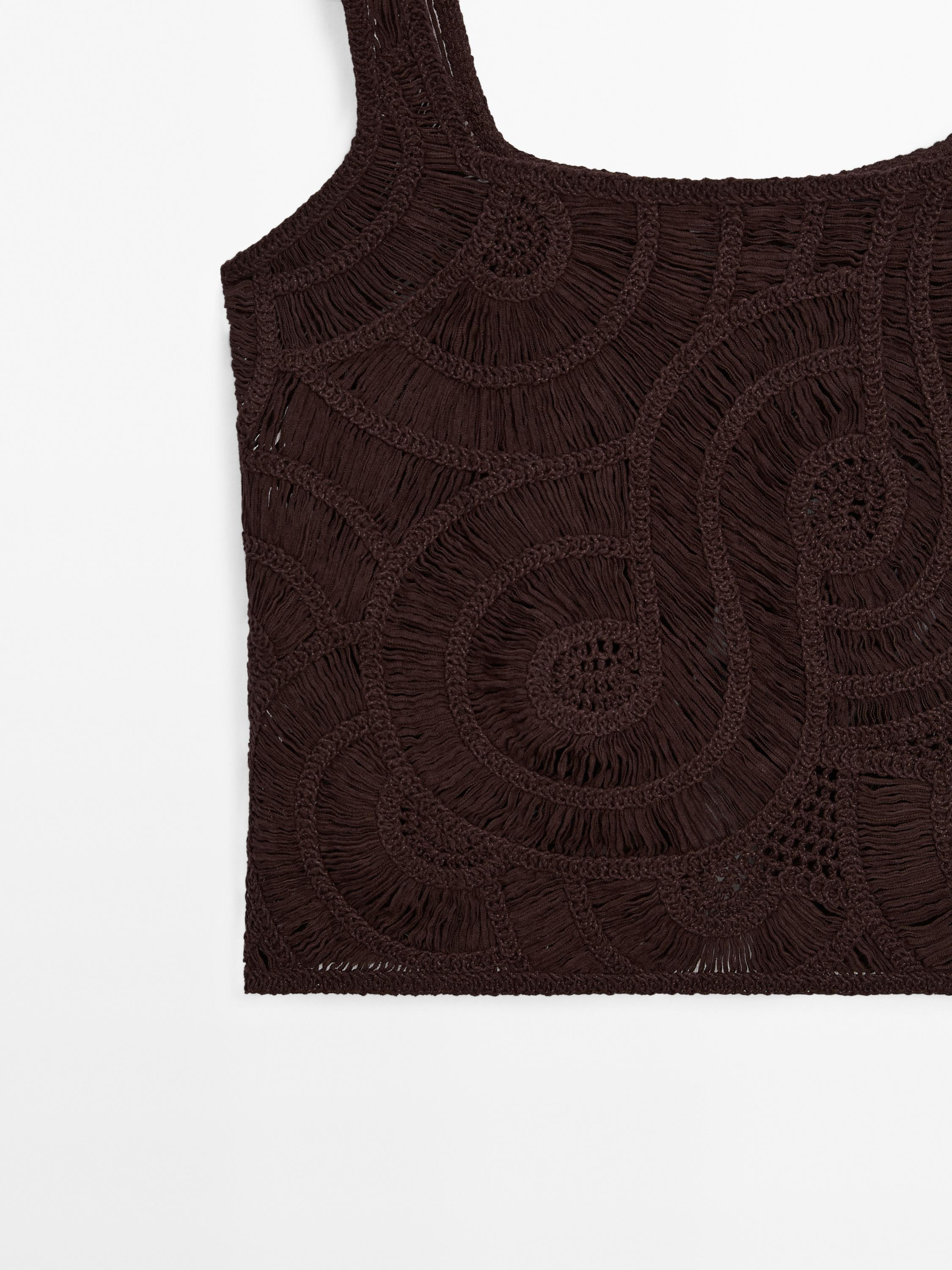 Crochet knit top