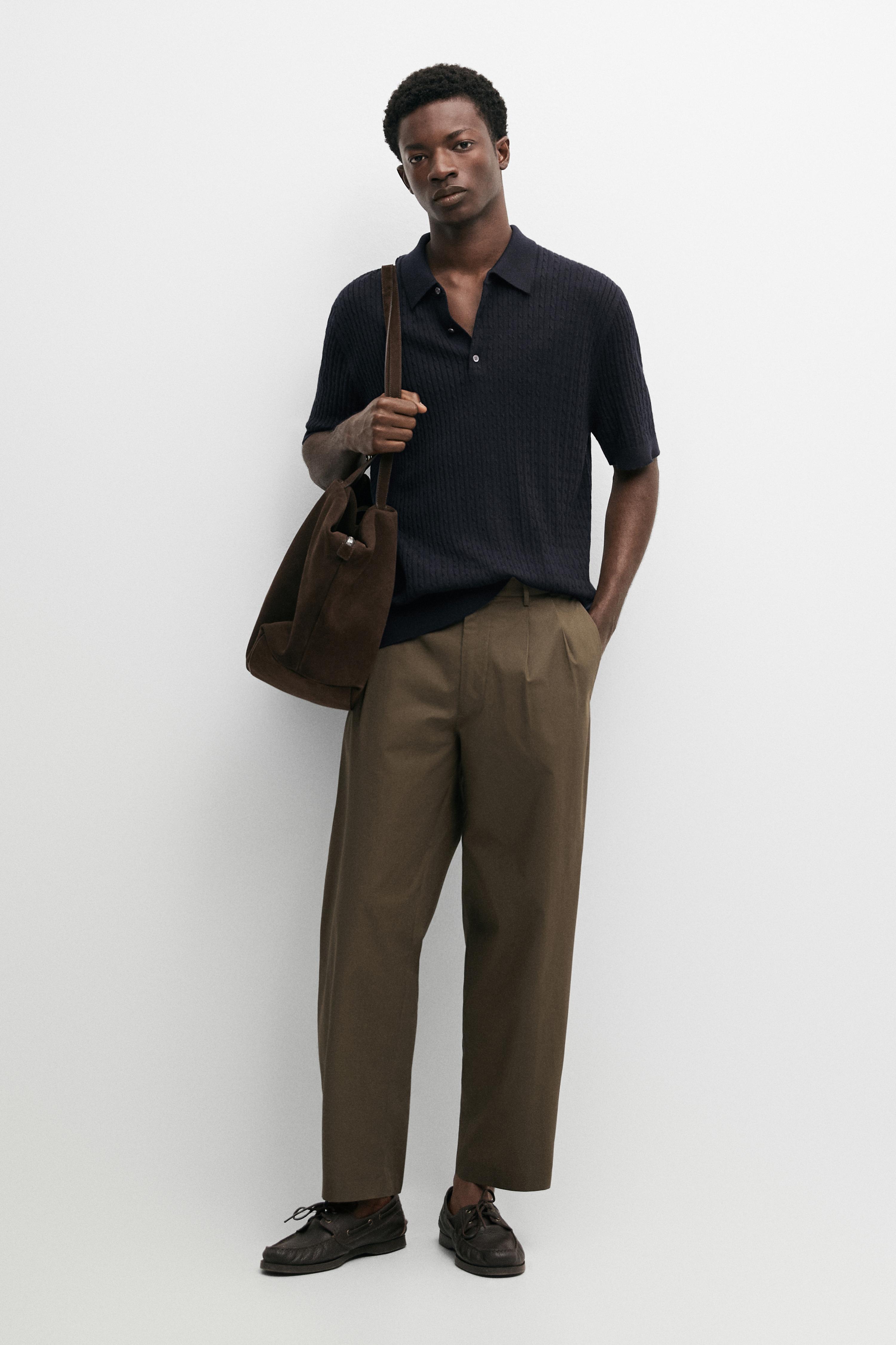 Strickpullover im Polo-Stil aus Merinowolle