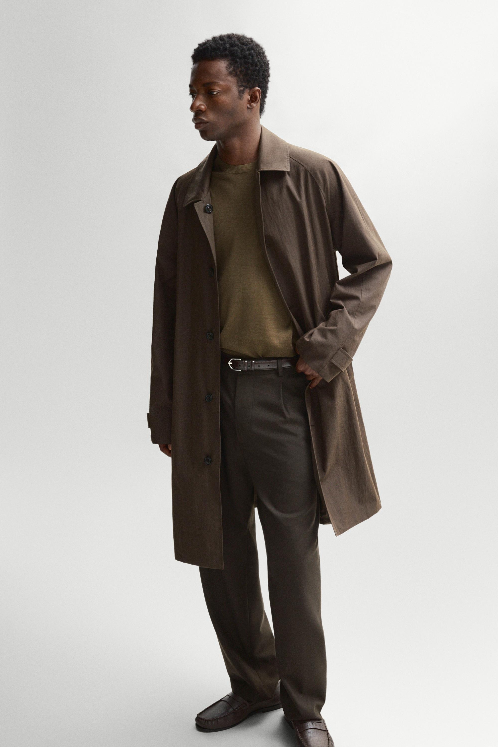 Long reversible trench coat — Chocolate