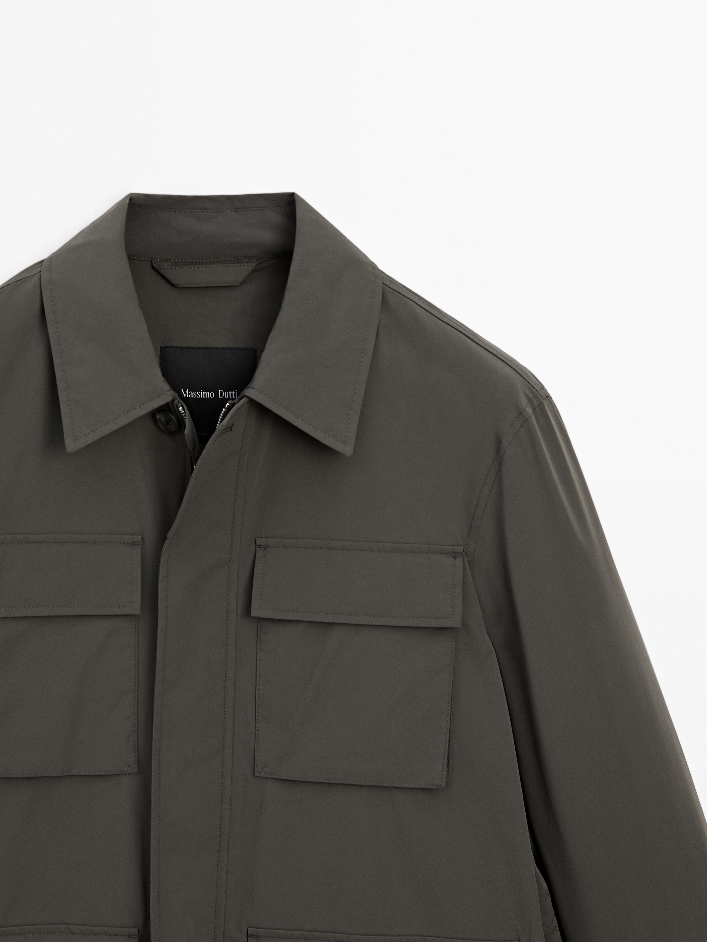Stretch jacket with pocket details