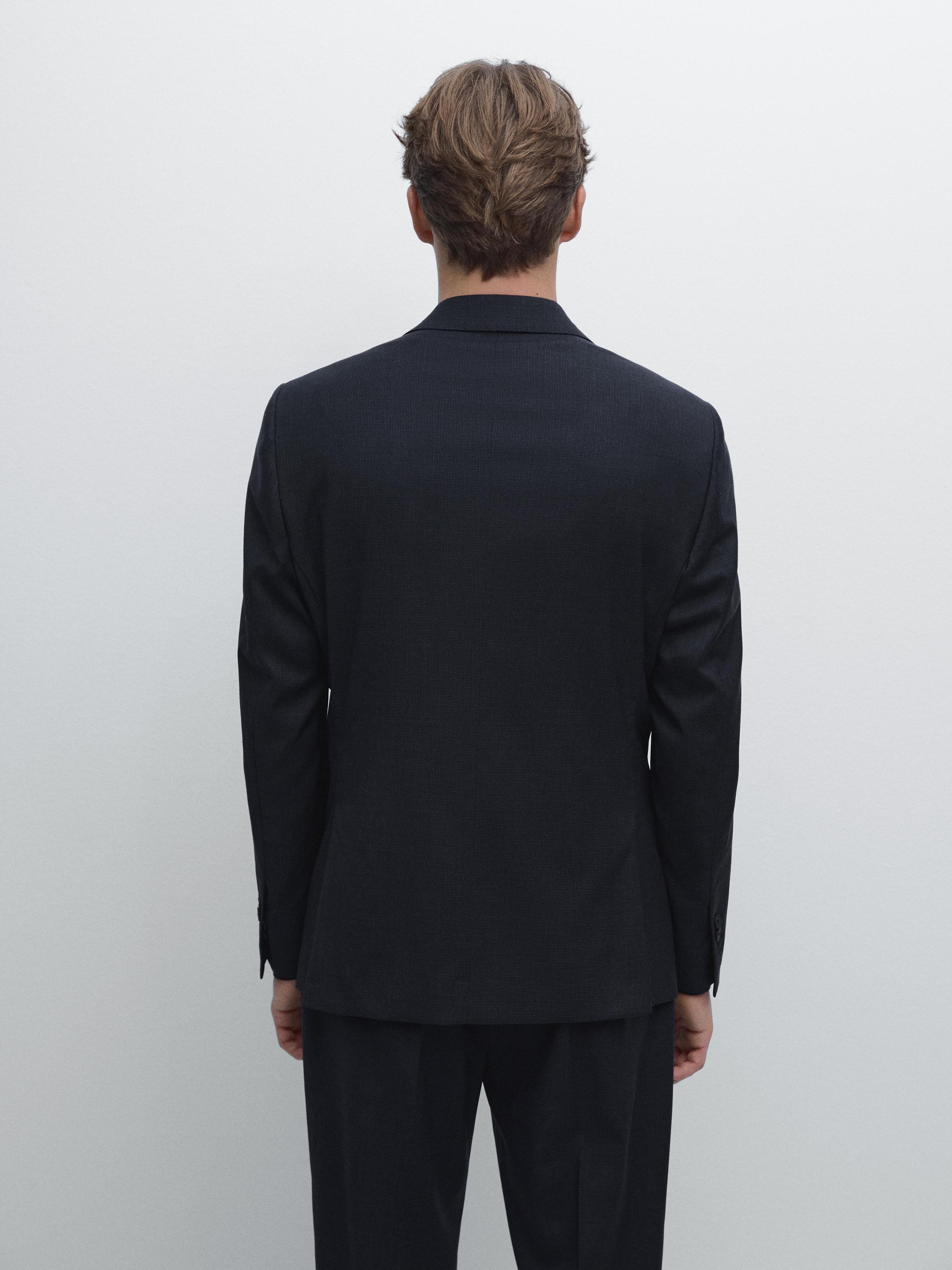 Veste de costume pied-de-poule