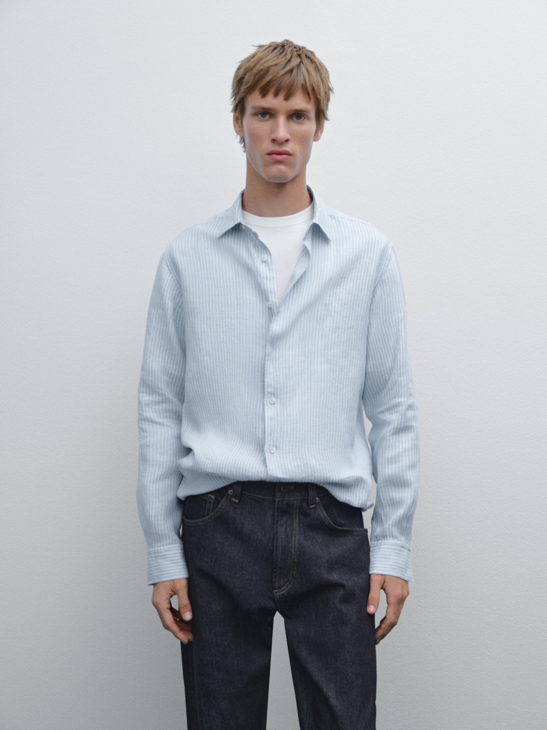 100% linen regular fit shirt