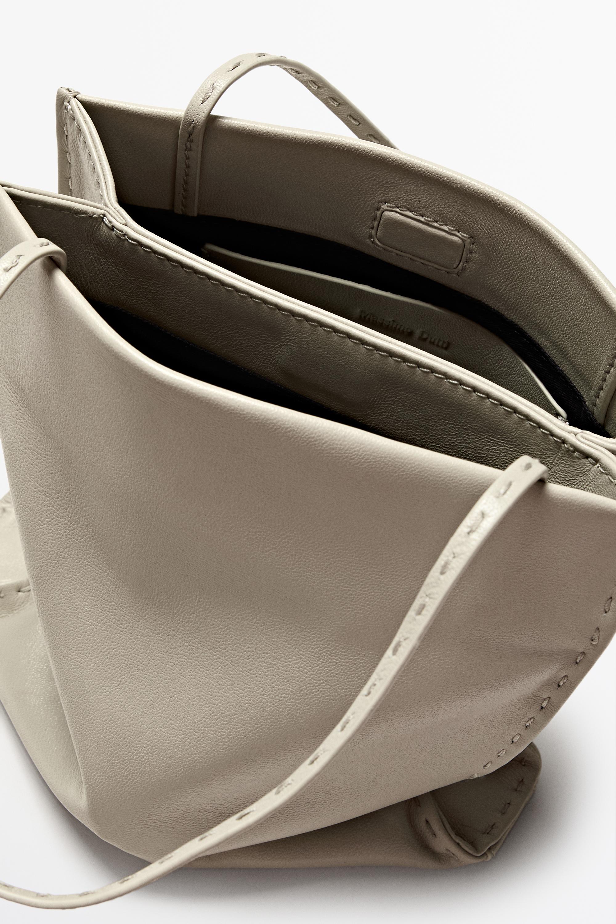 Nappa leather double compartment bag — Gold