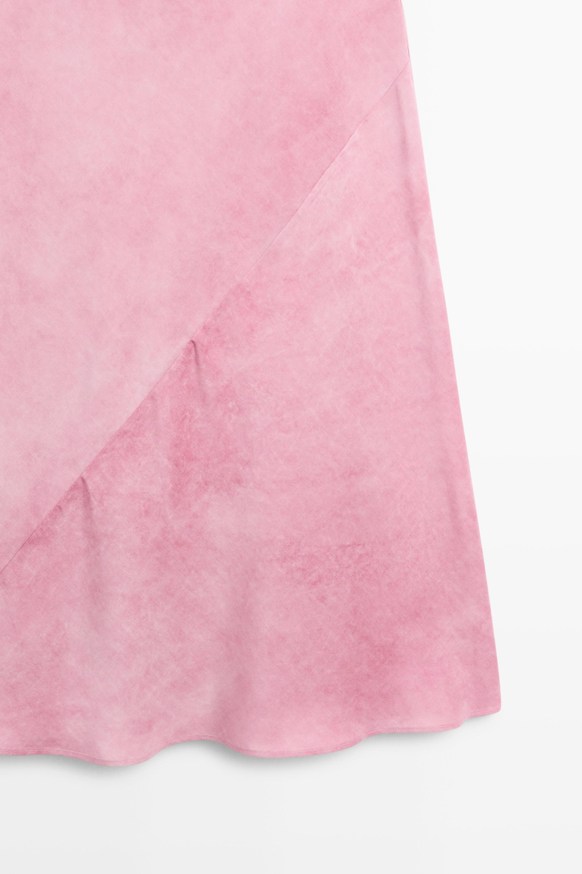 Draped flowing midi dress — Pastel pink