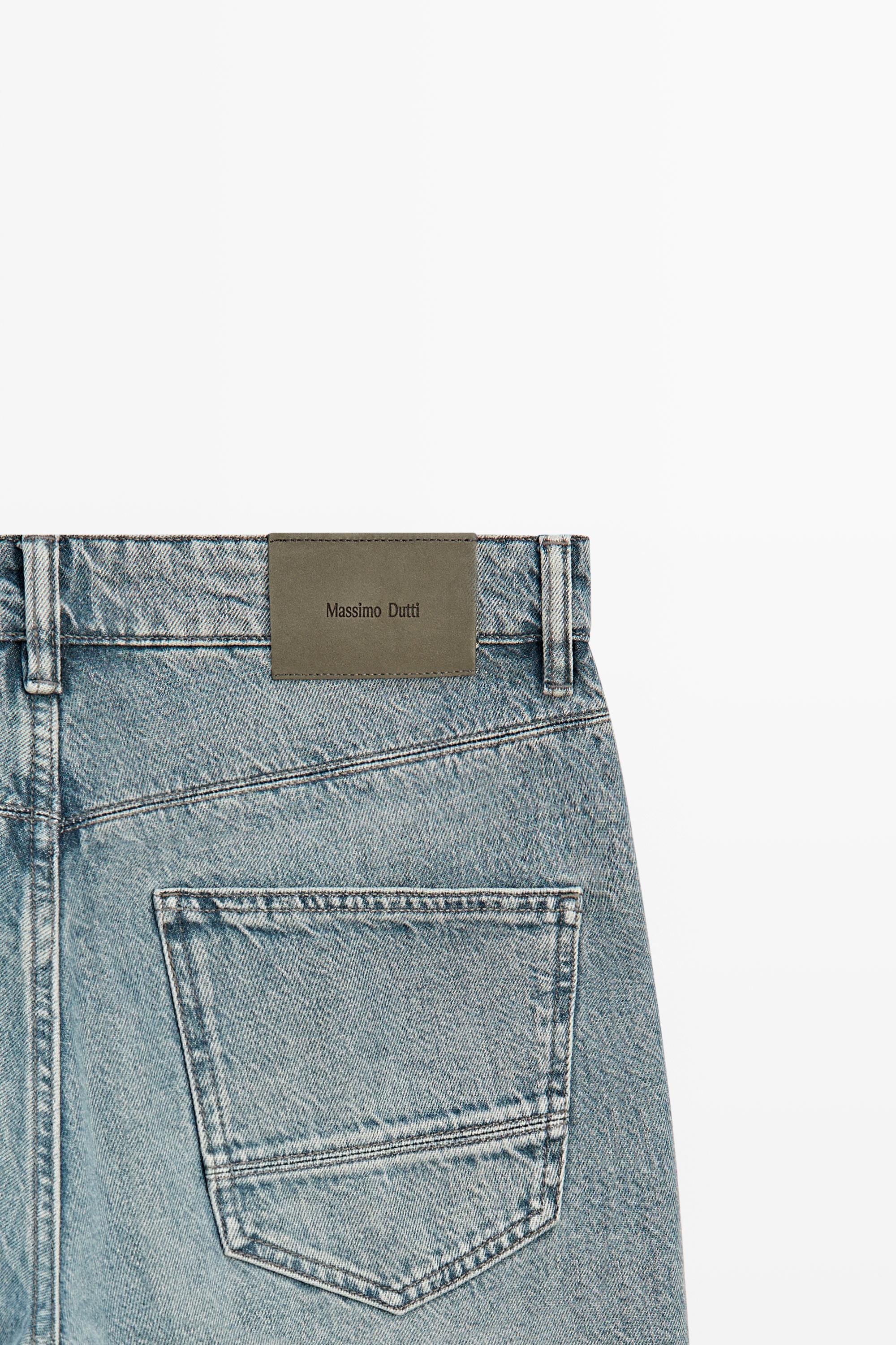 Stonewashed tapered-fit jeans — BLUE