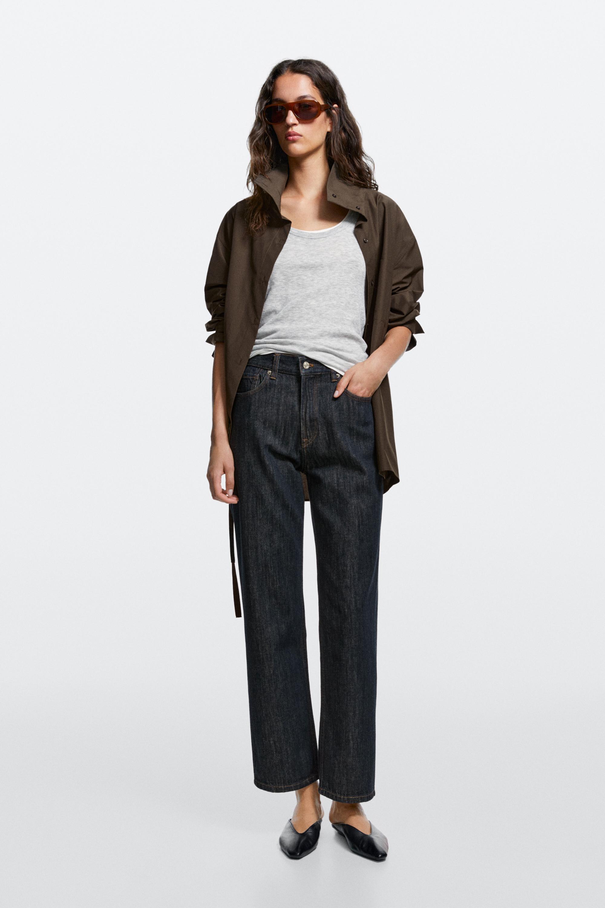 Jean straight taille haute