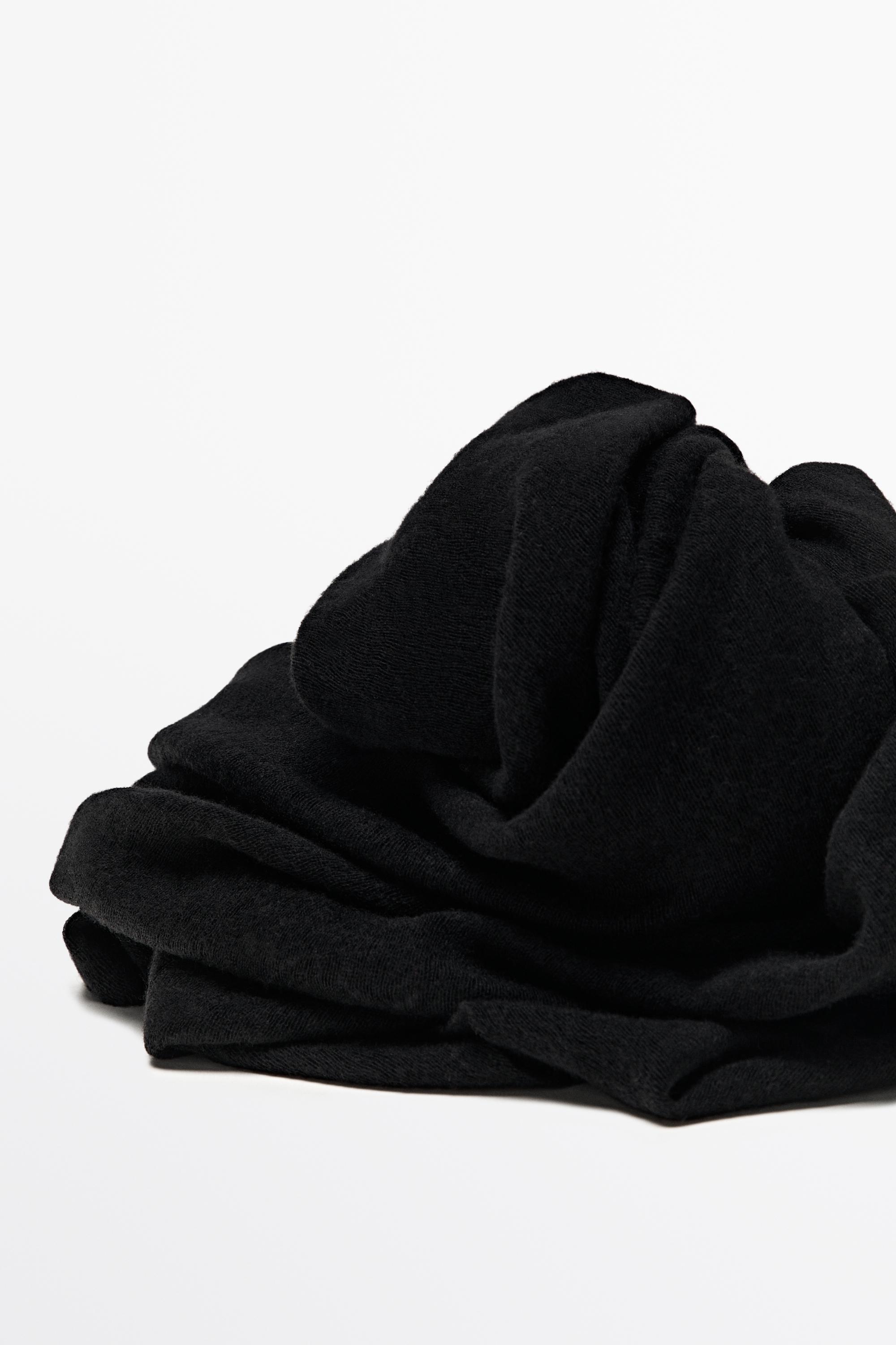 100% Cashmere scarf — BLACK