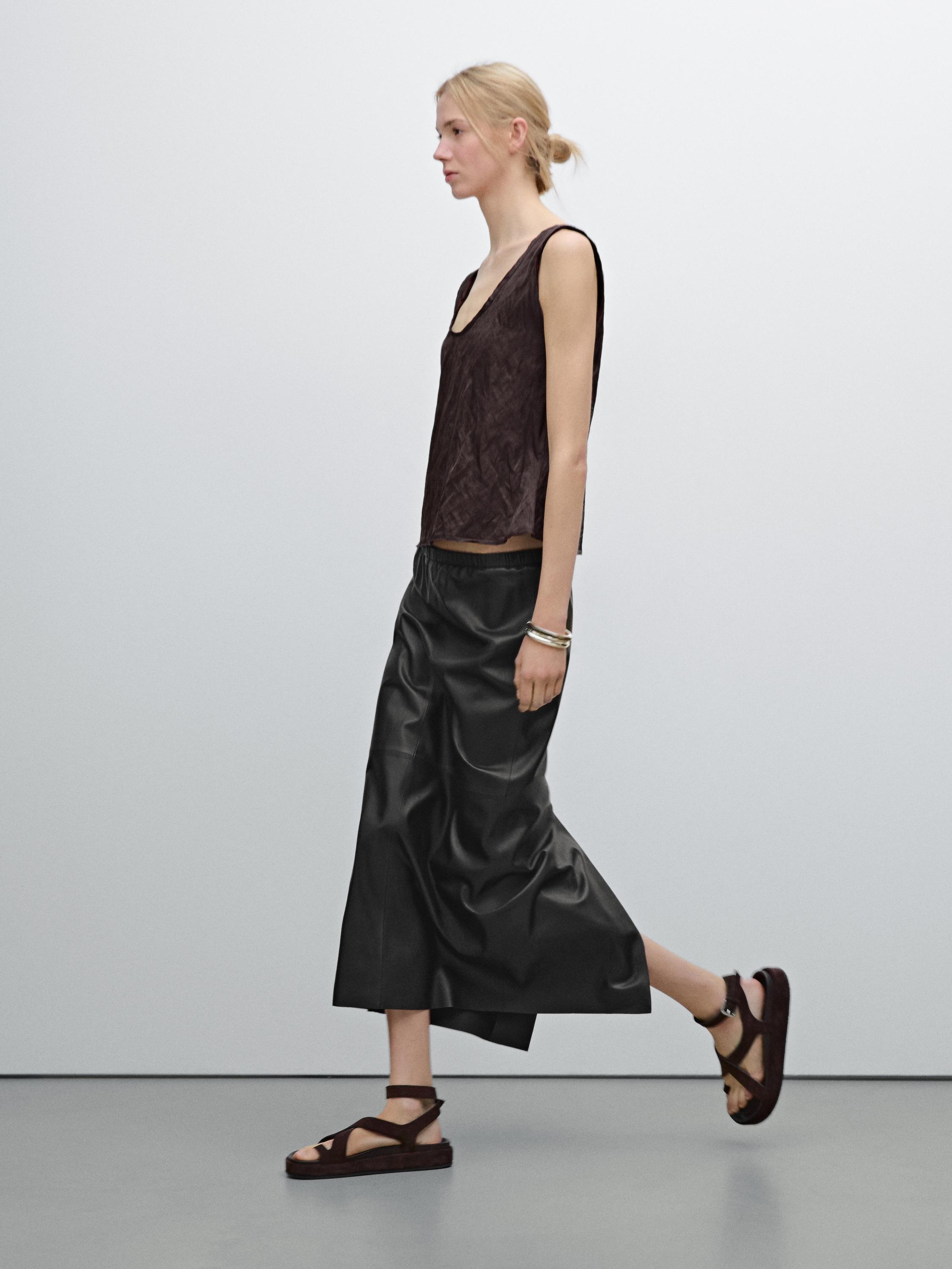 Strappy top with textured detail