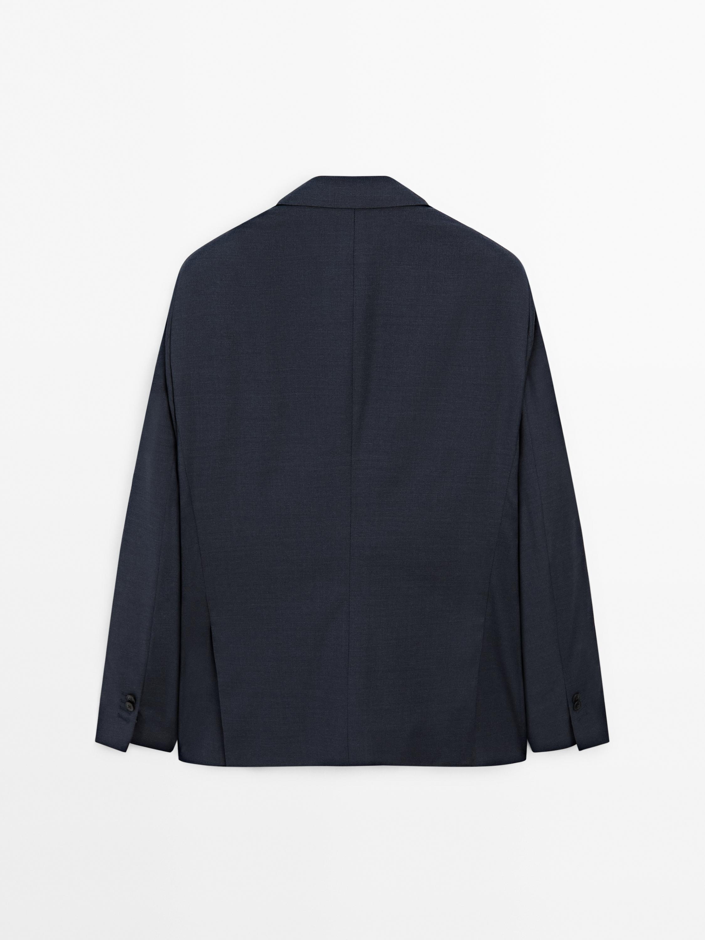 Wool blend suit blazer