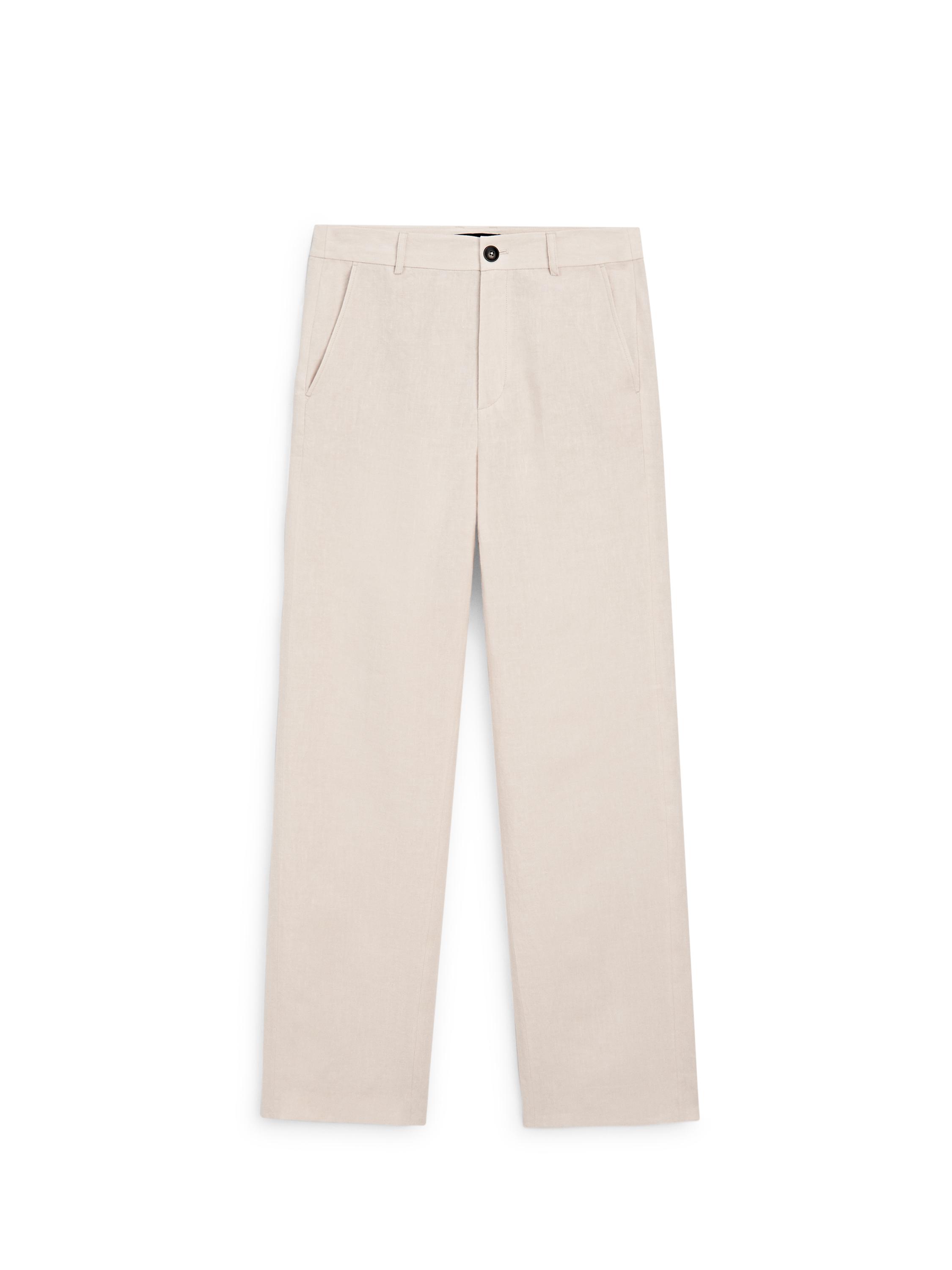 %100 keten relaxed fit pantolon