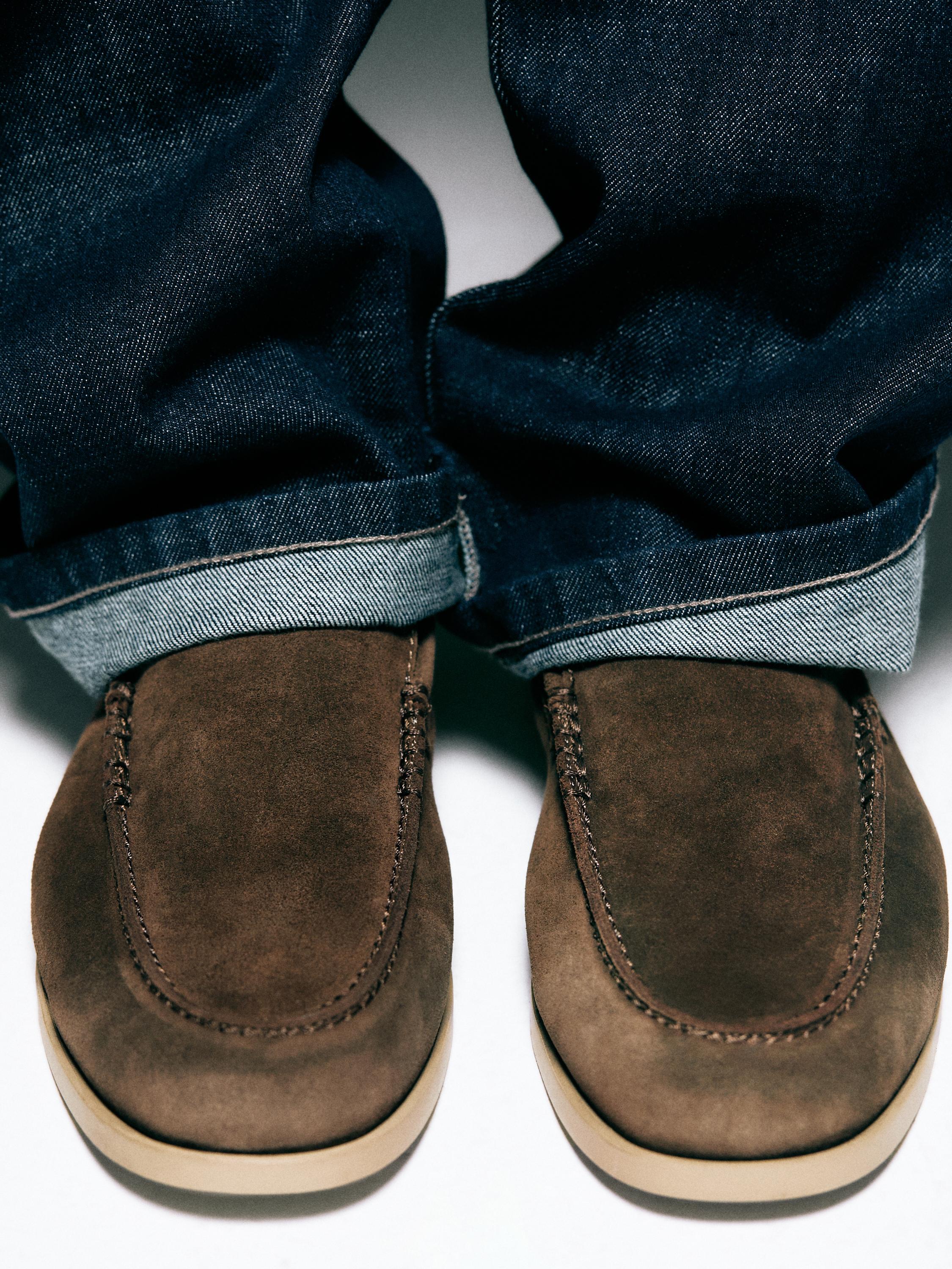 Soft split leather loafers — OCHRE