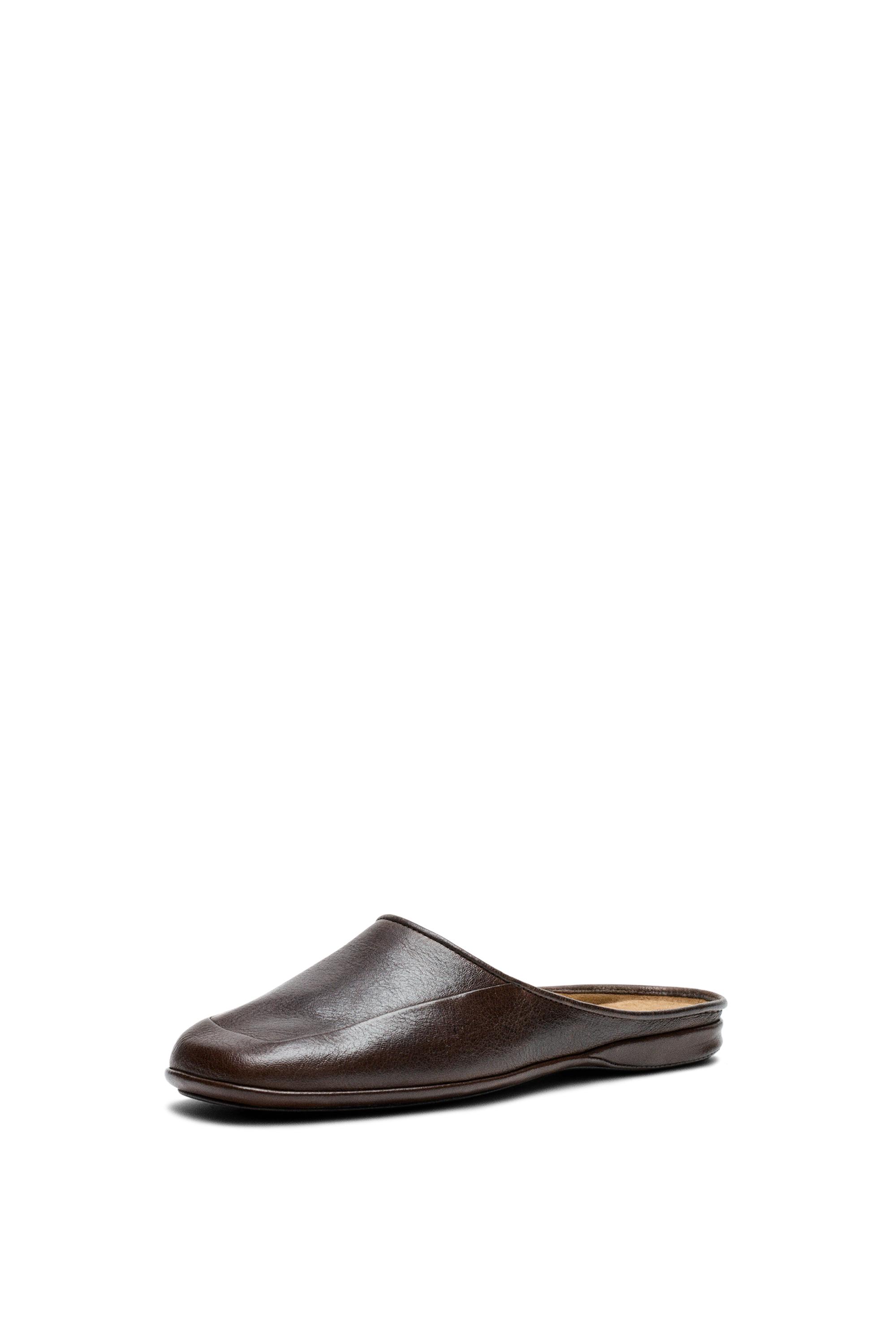 Soft leather mules - STUDIO — BROWN