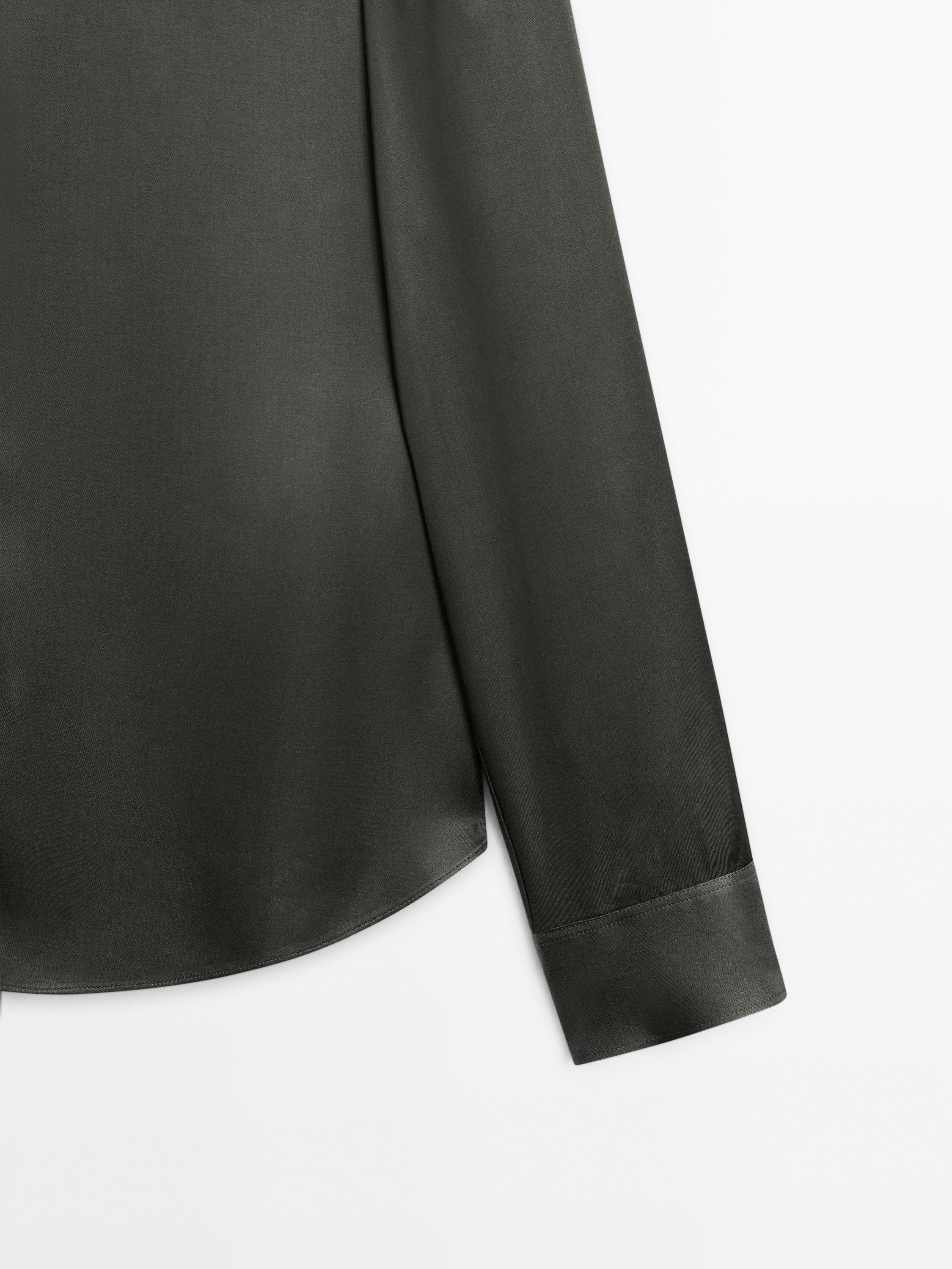Flowing satin shirt