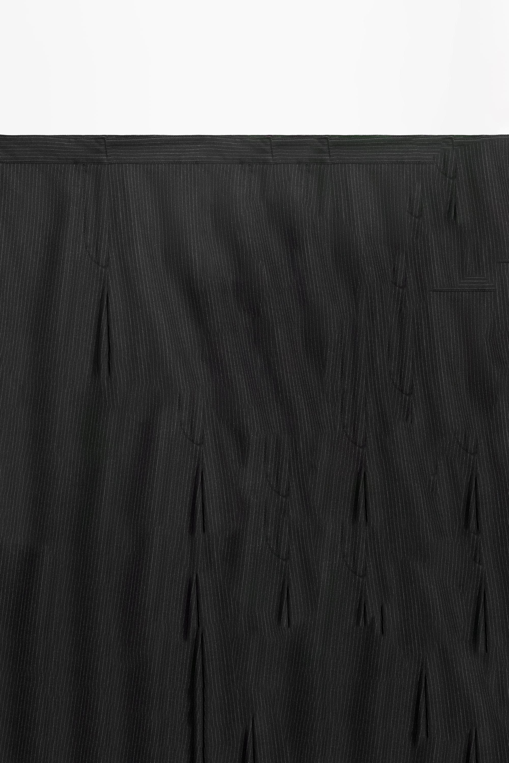 Flare fit pinstripe trousers — CHARCOAL