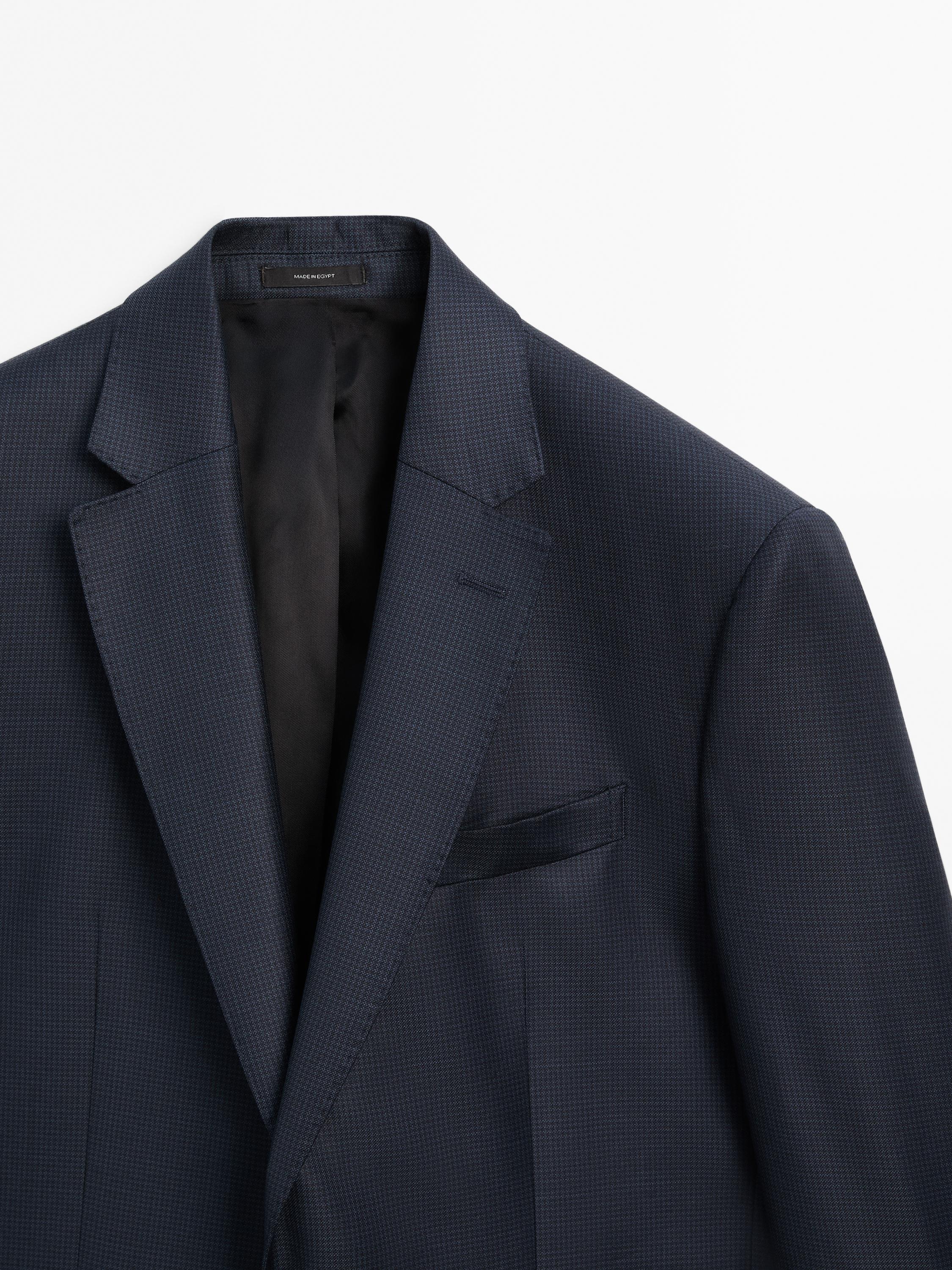 Houndstooth suit blazer