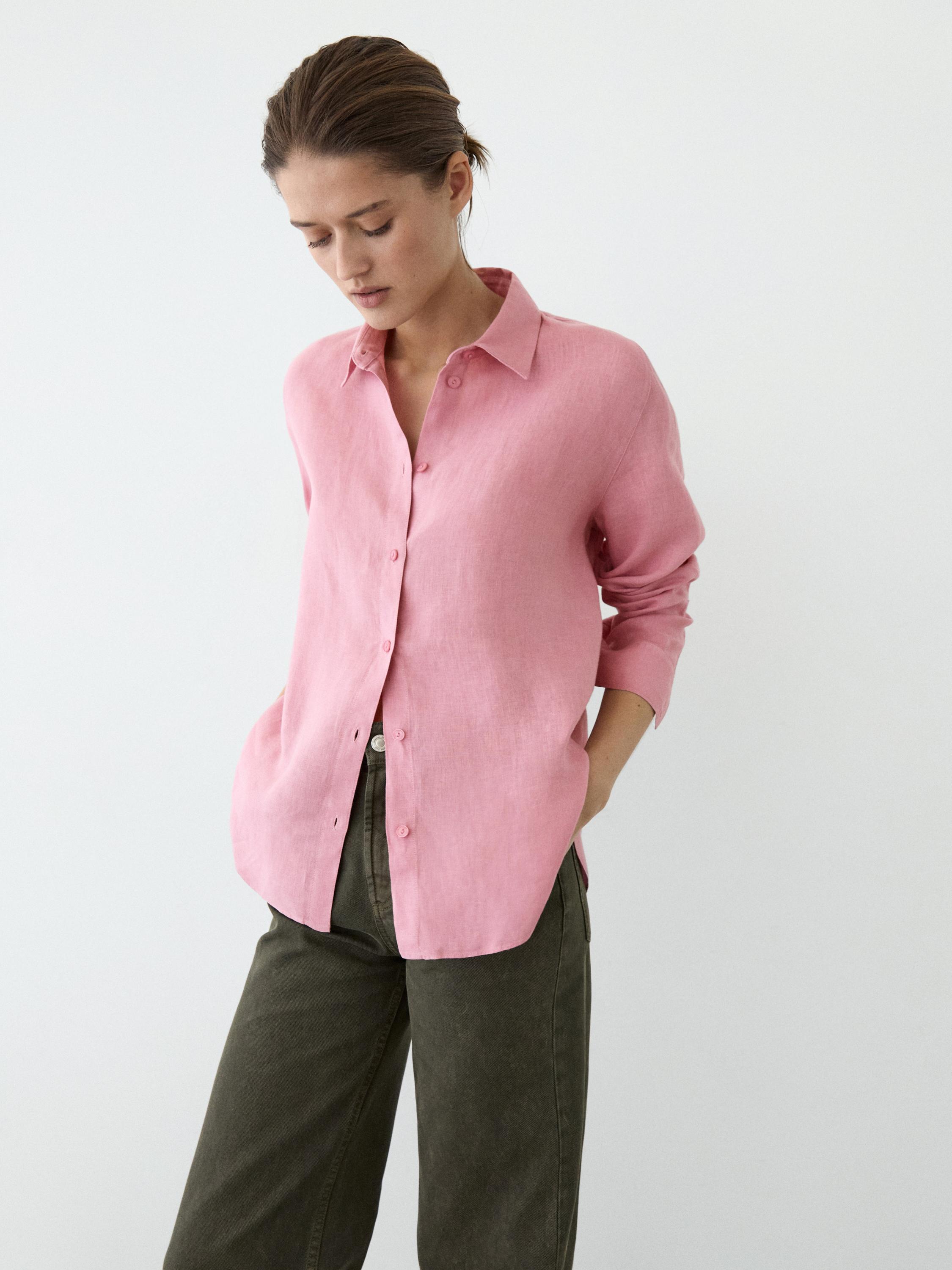 Camisa fluida 100% lino