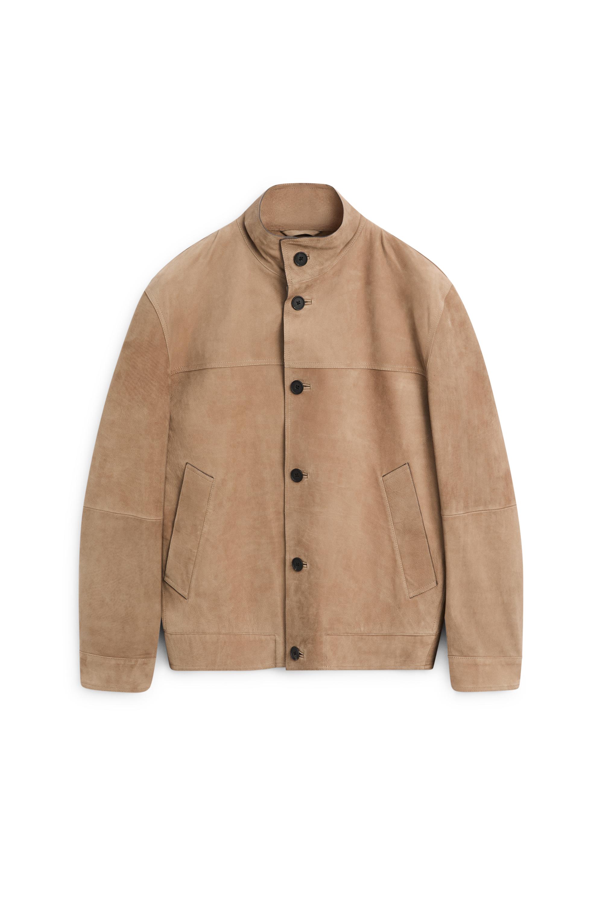 Massimo Dutti Nubuk deri hakim yaka ceket görsel 4