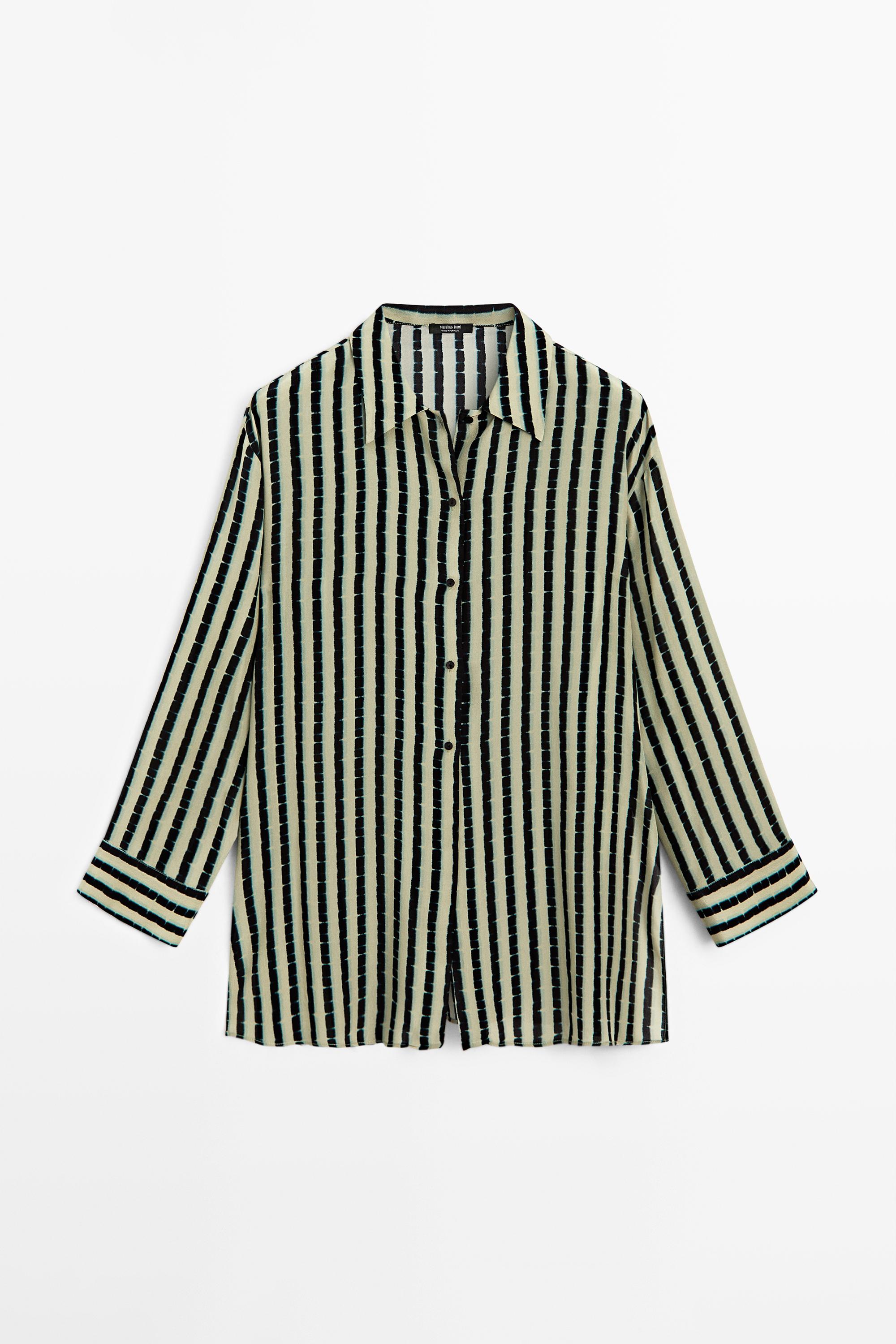Striped flowing shirt