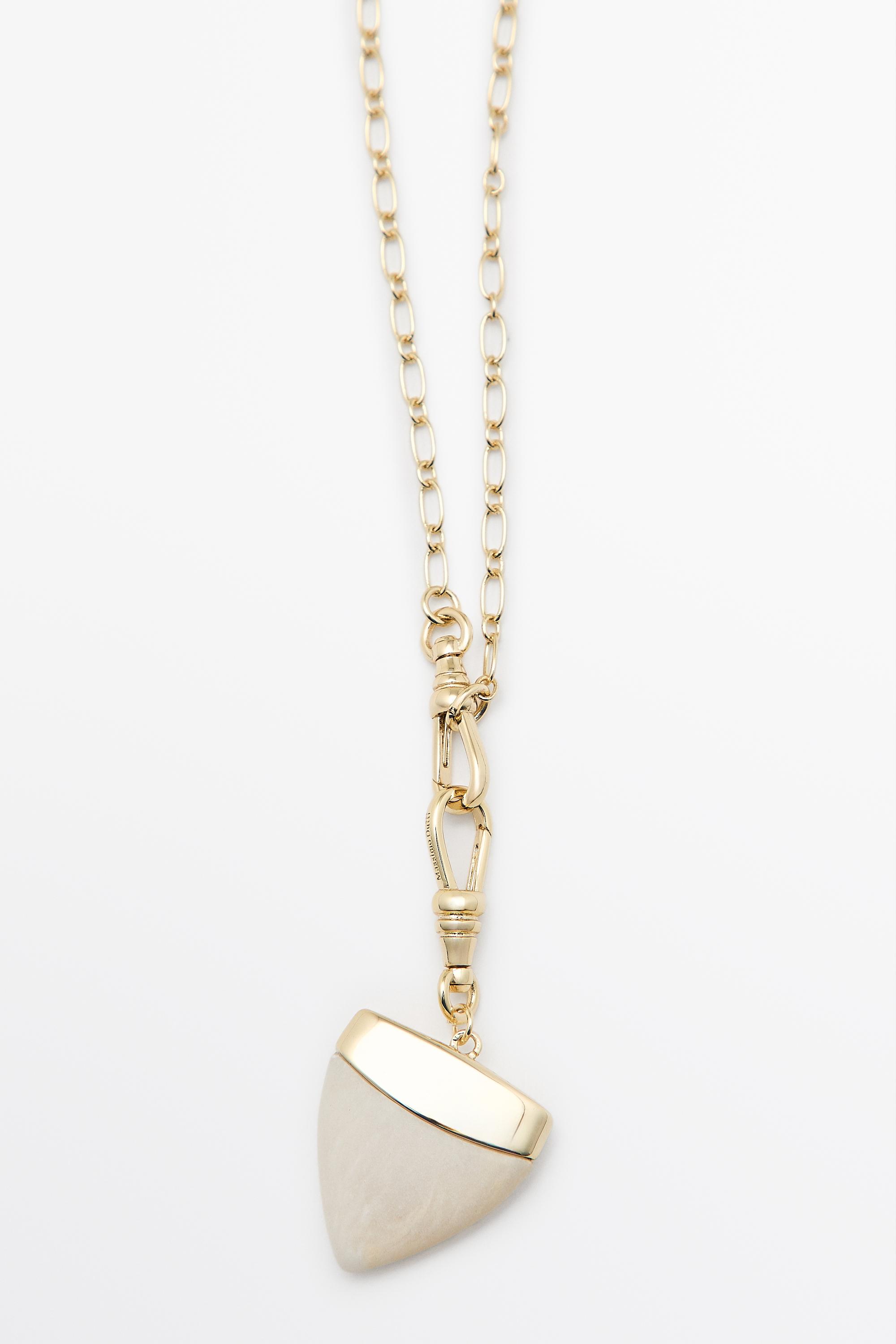 Stone tusk necklace — GOLDEN