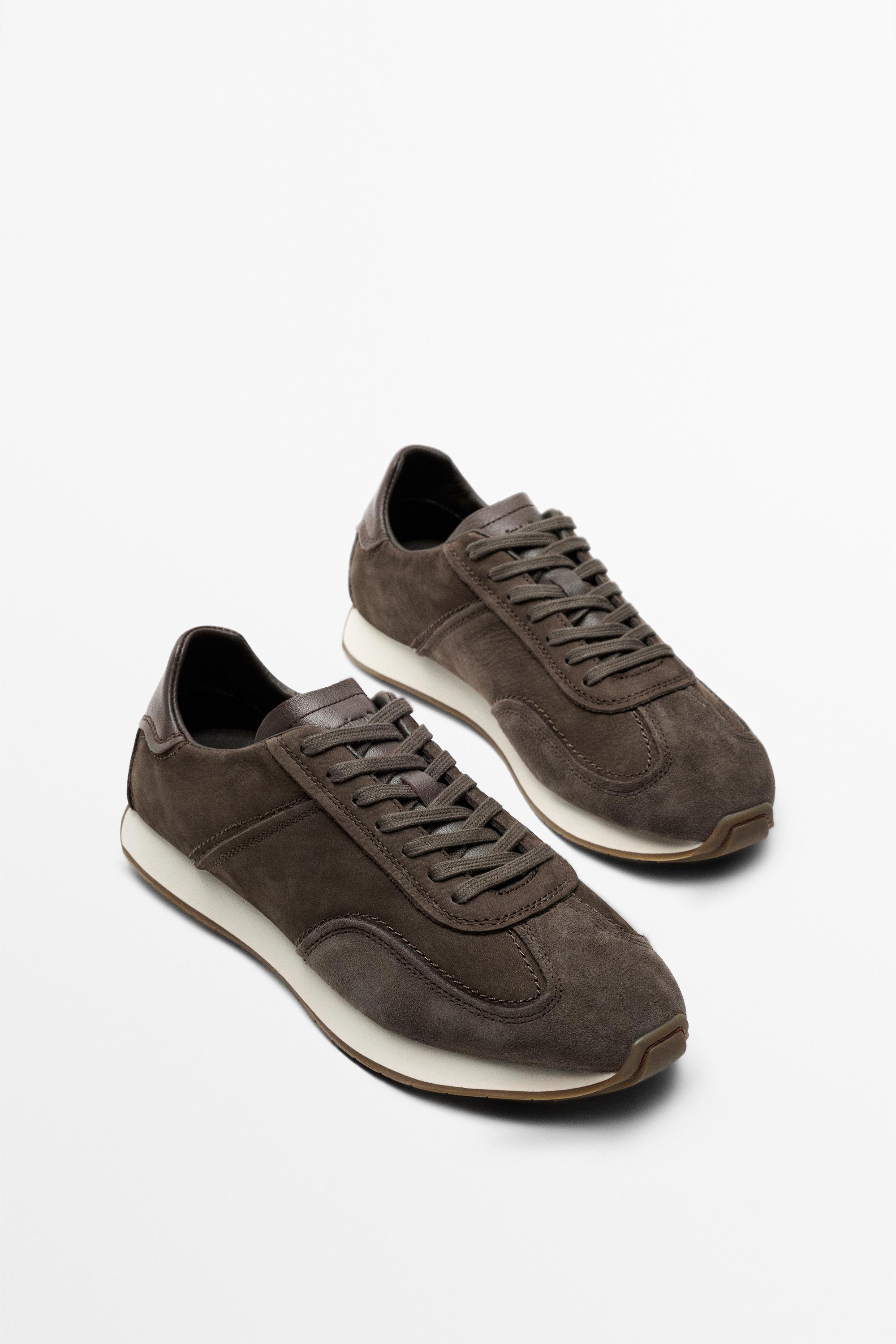 Milled nappa leather sneaker